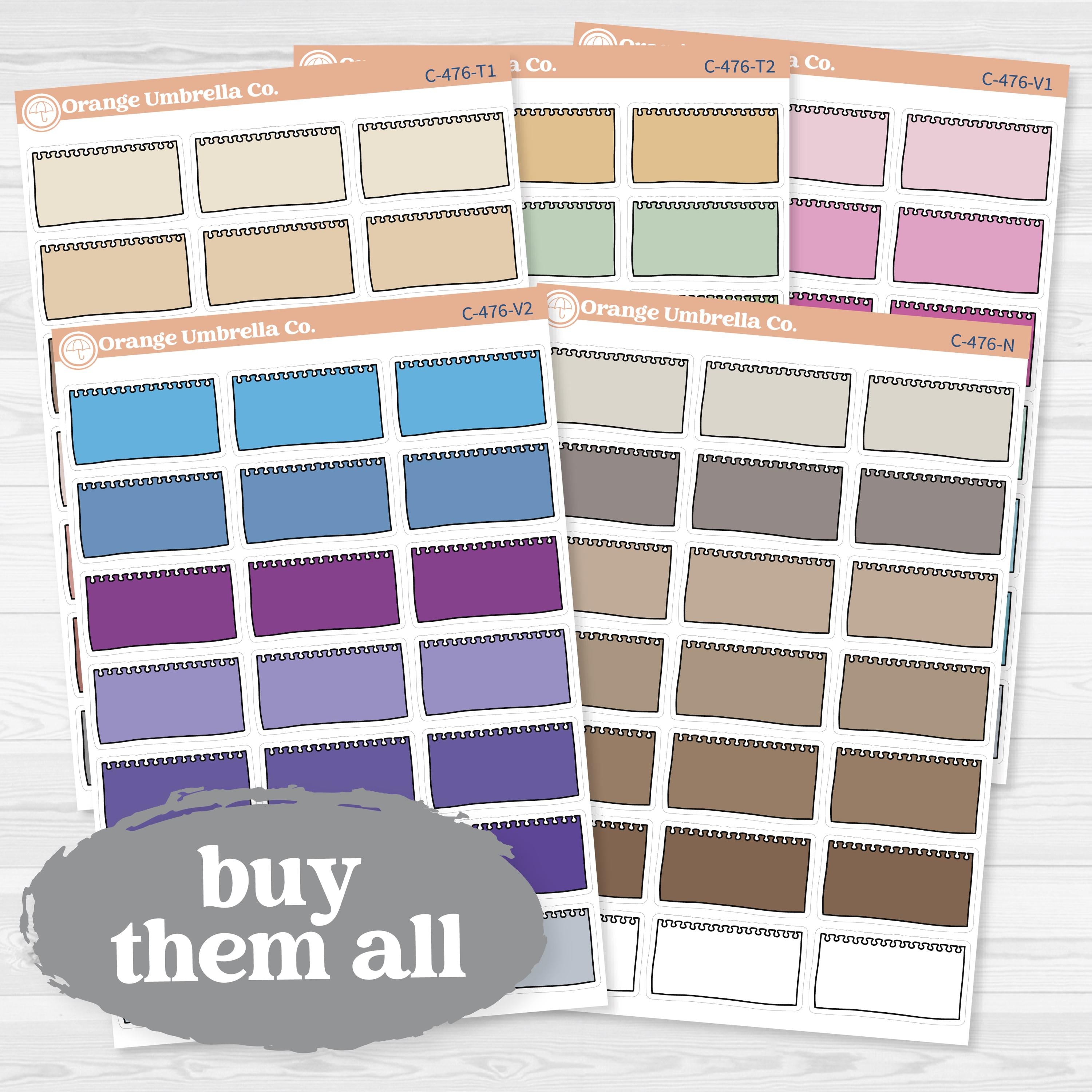 Large Torn Notebook Journaling Labels | Planner Stickers | C-476