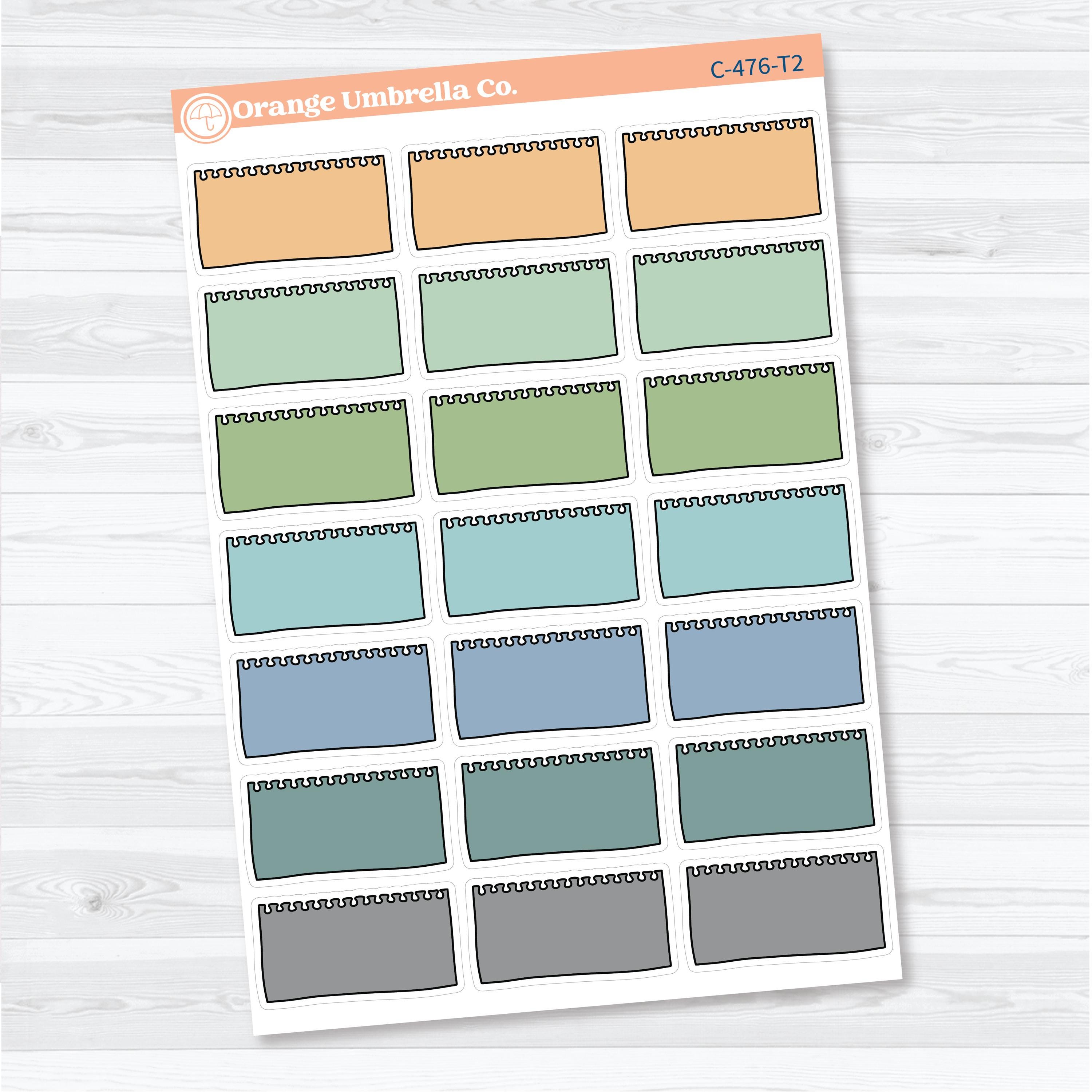 Large Torn Notebook Journaling Labels | Planner Stickers | C-476