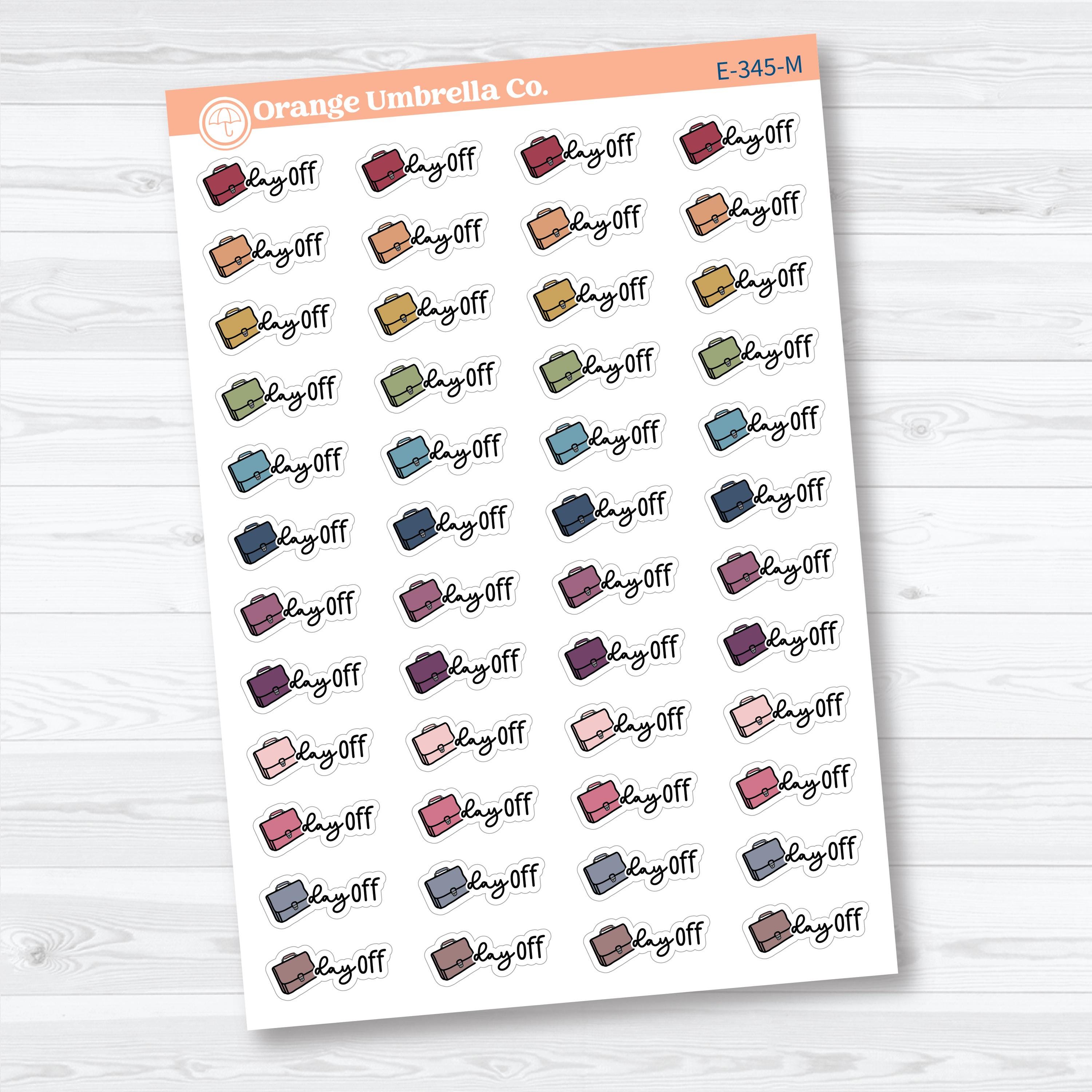 Day Off Event Labels | Hand Doodled Planner Stickers | F18 | E-345