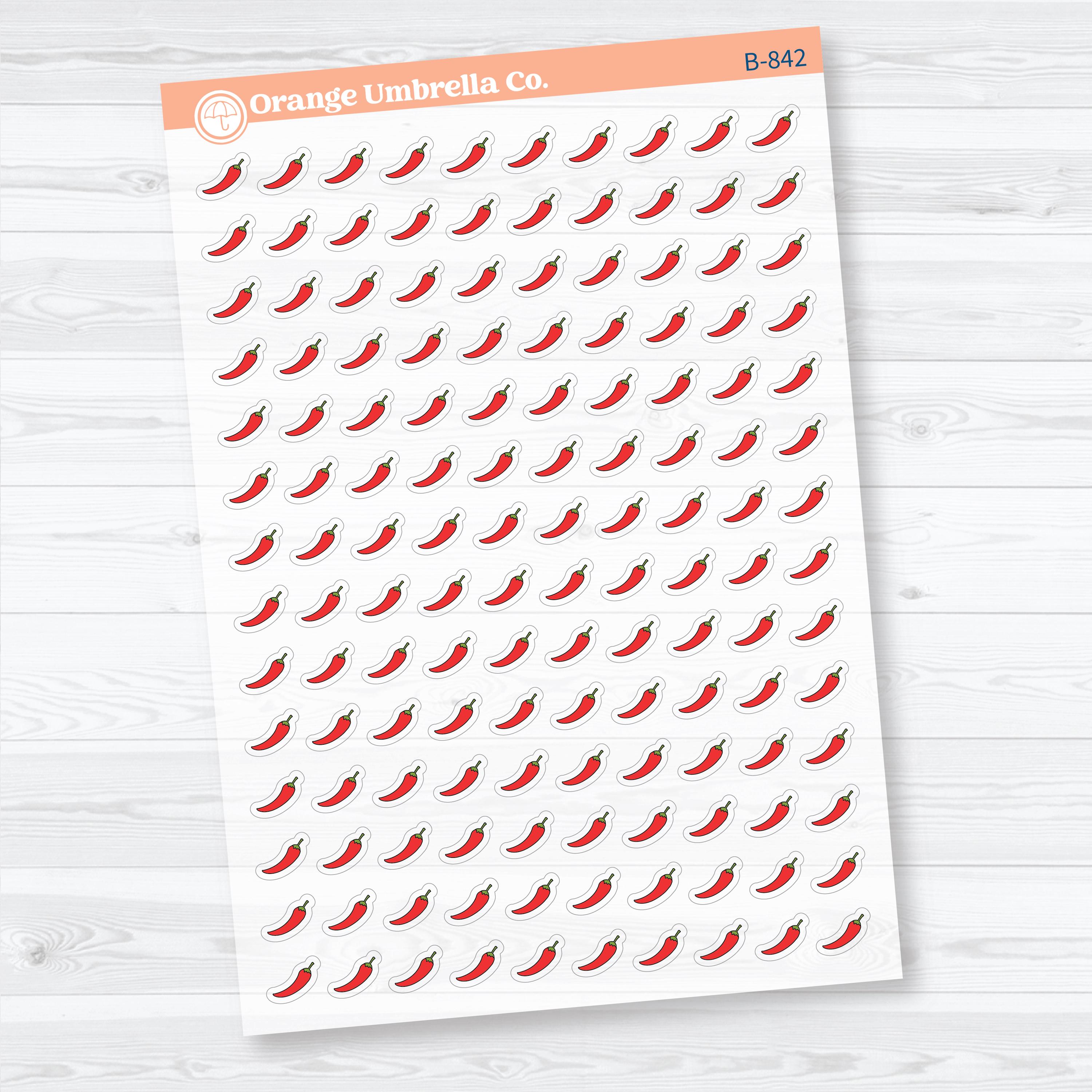 Spice Rating Reading Journal Planner Stickers | Spicy Book Tracker | B-838–B-842-CM