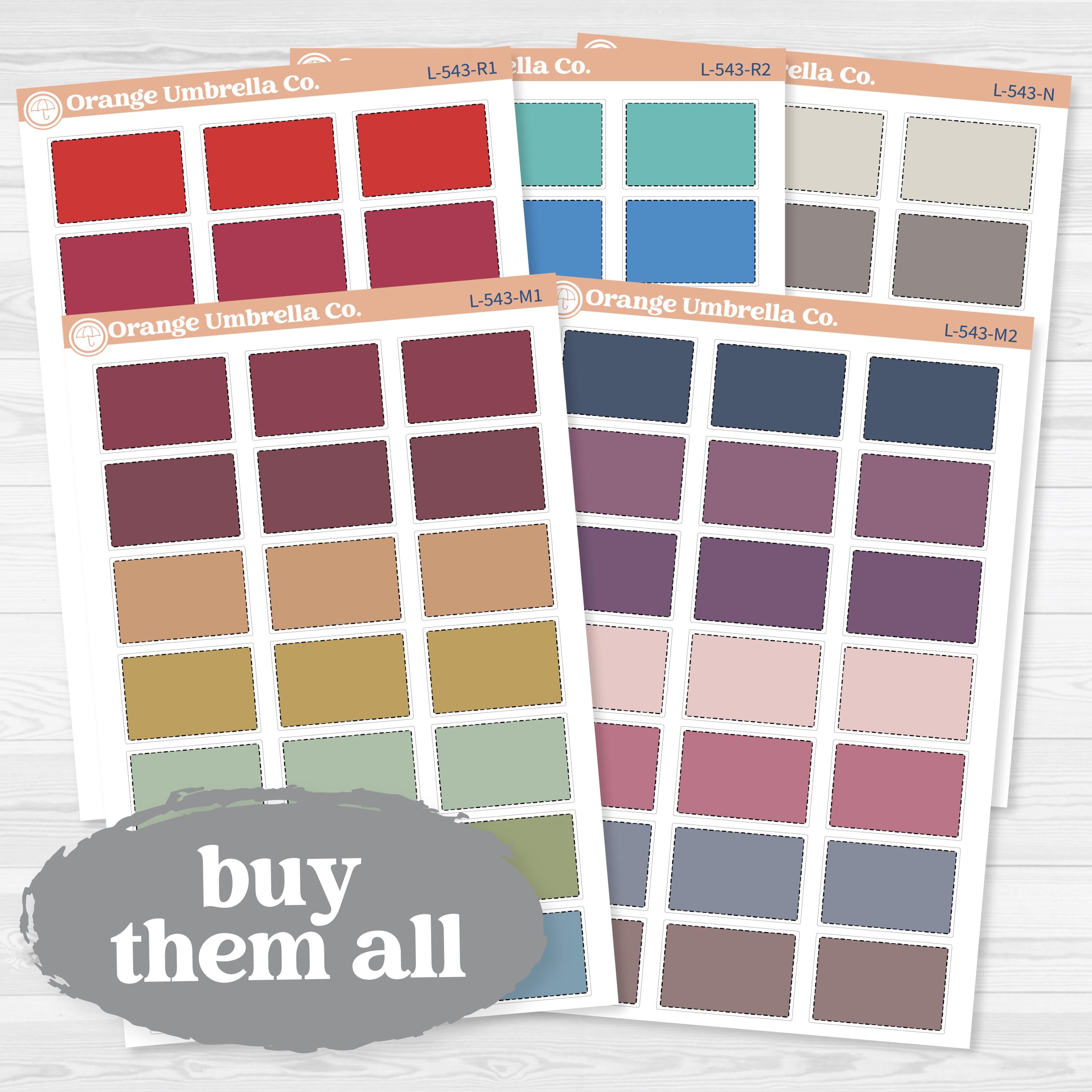 Half Box Stitched Planner Labels | Functional Planner Stickers | L-543
