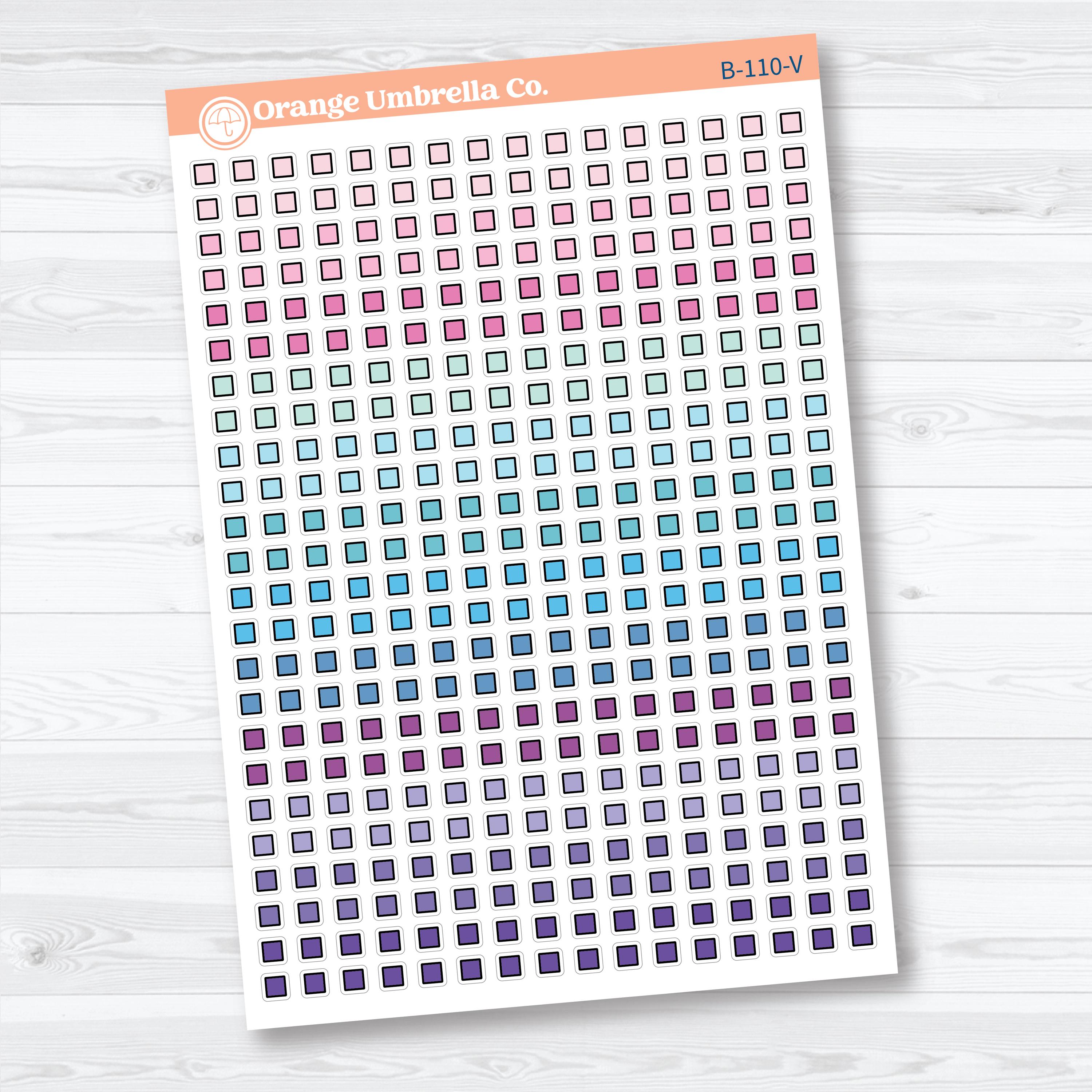 5mm Dot Grid Check Box Planner Stickers | Functional Planner Stickers | B-110