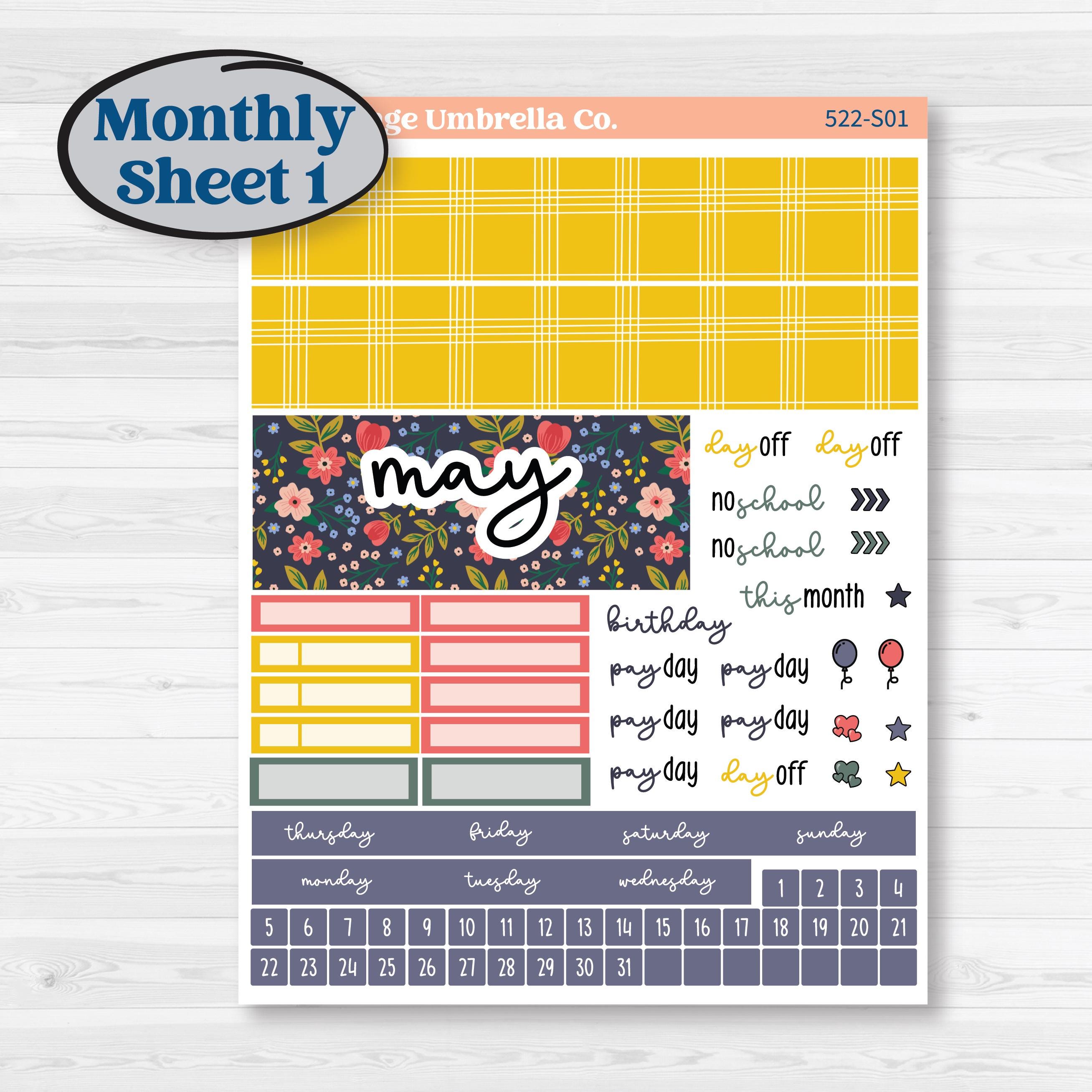 Mother’s Day | Hobonichi Cousin Monthly Planner Kit Stickers | Best Mom | KIT-522-S
