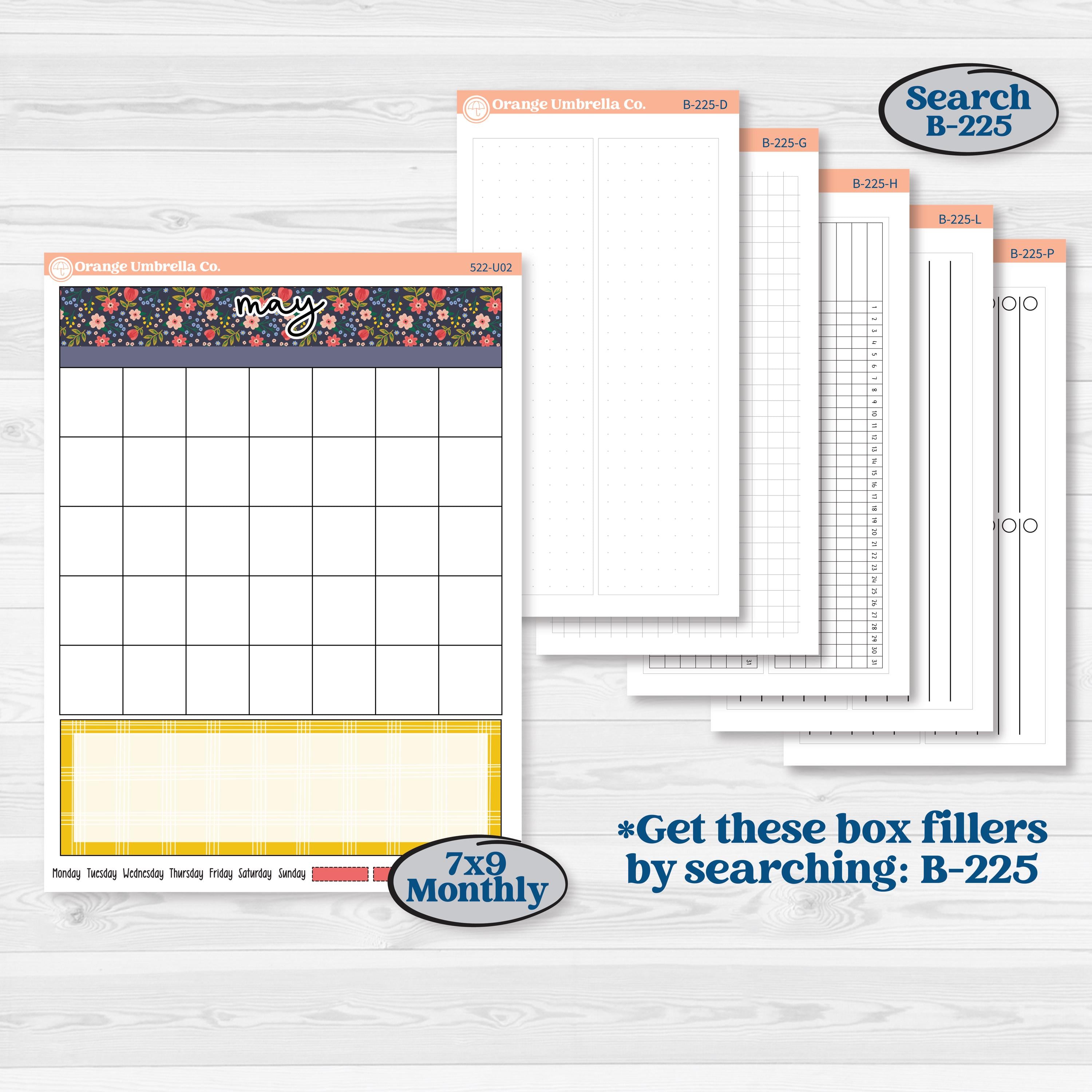 Mother’s Day | A5 or 7x9 Create Your Own Monthly or Dashboard Universal | Monthly & Reading Log Sticker Kit | Best Mom | KIT-522-U