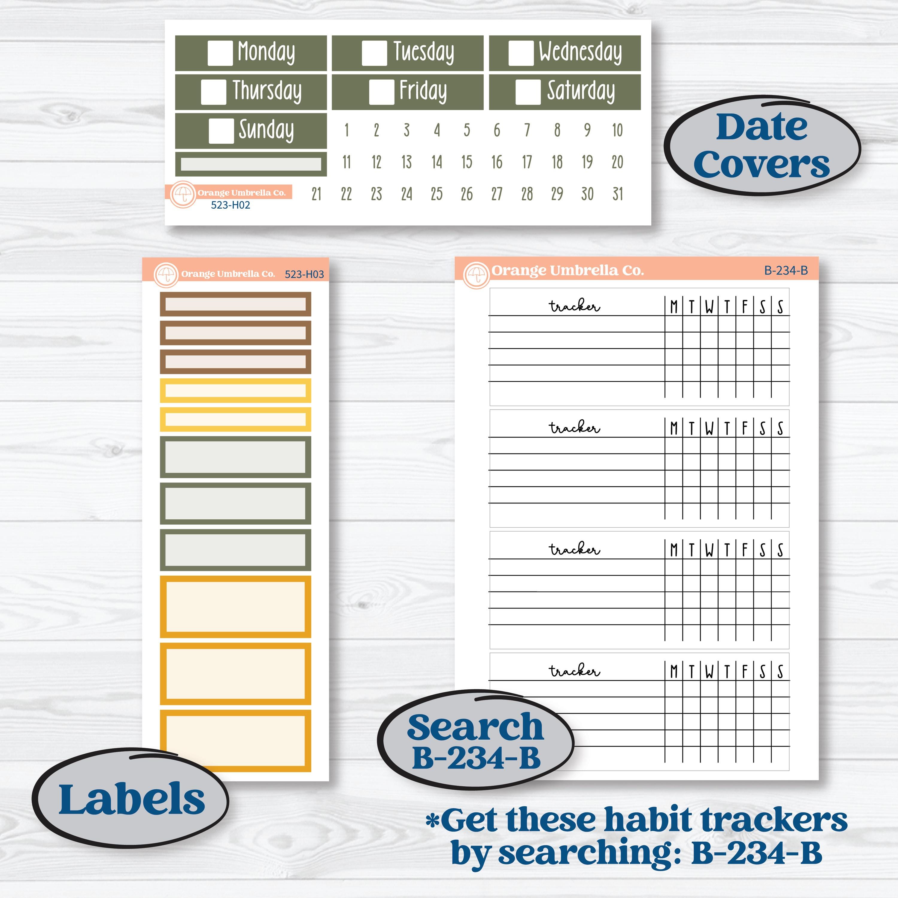 Honeybee Garden | Plum Vertical Priorities 7x9 Planner Kit Stickers | Bumble | KIT-523-H