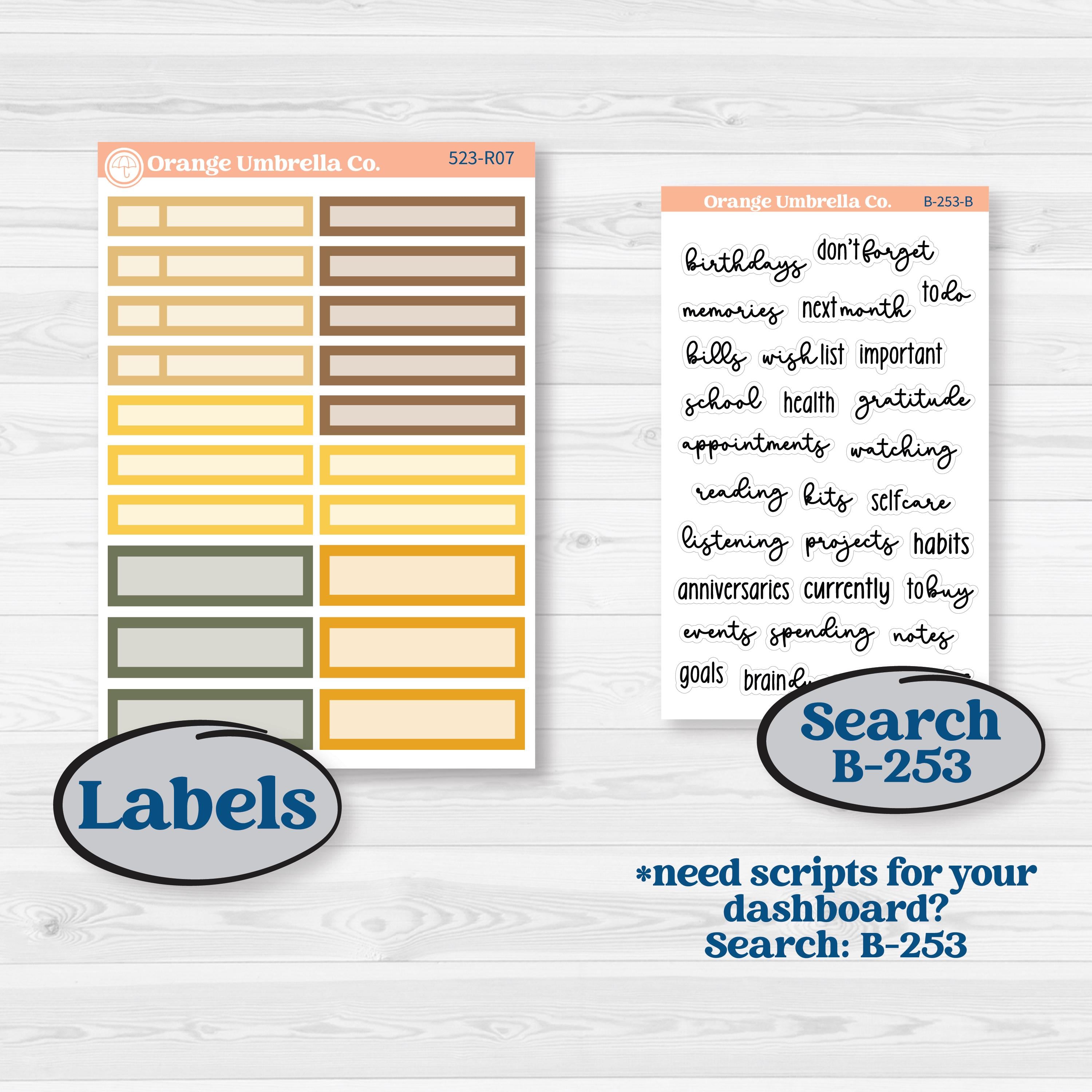 Honeybee Garden | 8.5x11 Plum Monthly & Dashboard Planner Kit Stickers | Bumble | KIT-523-R