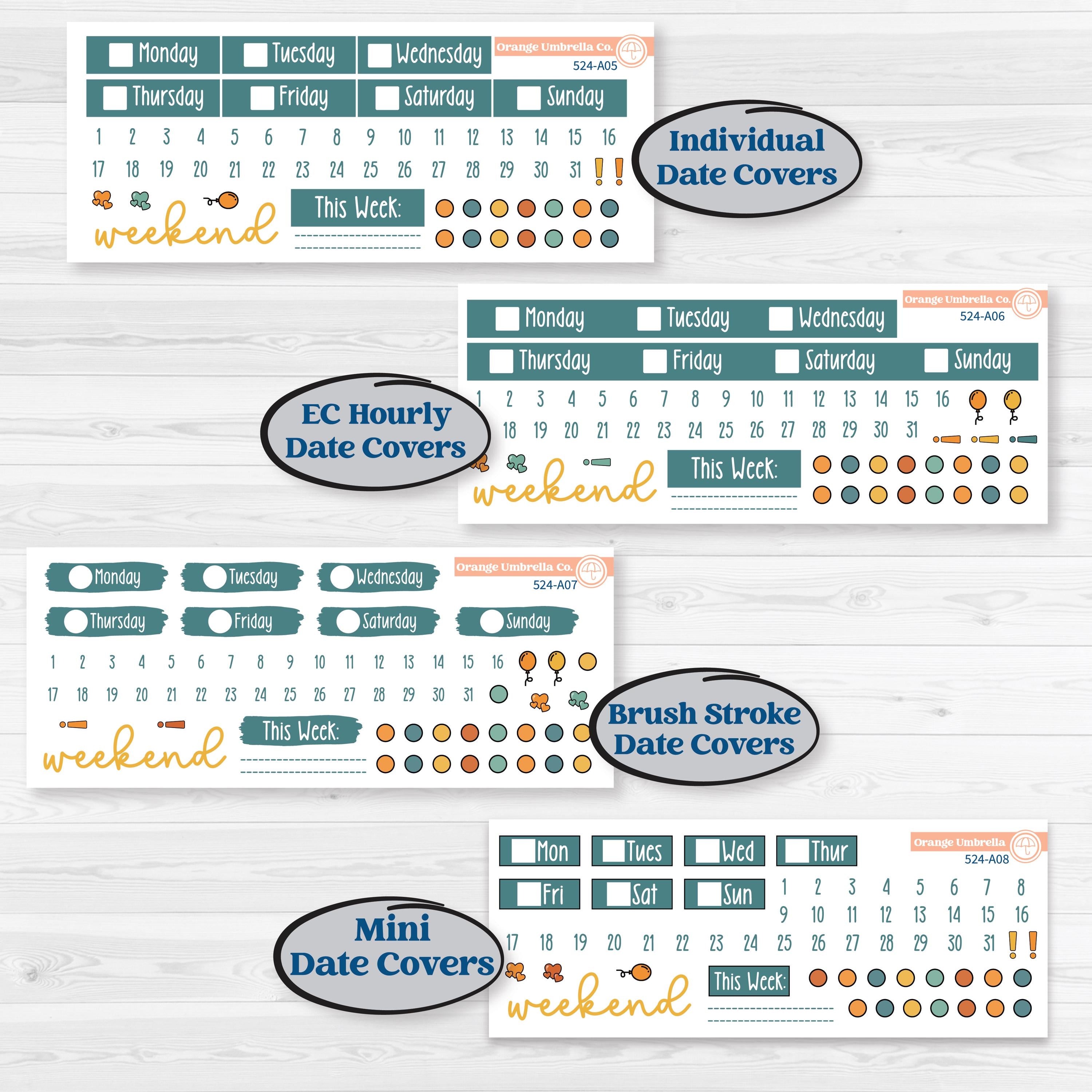 Summer Road Trip | Weekly Sticker Kit for Vertical Planners like Erin Condren | Road Less Traveled | KIT-524-A