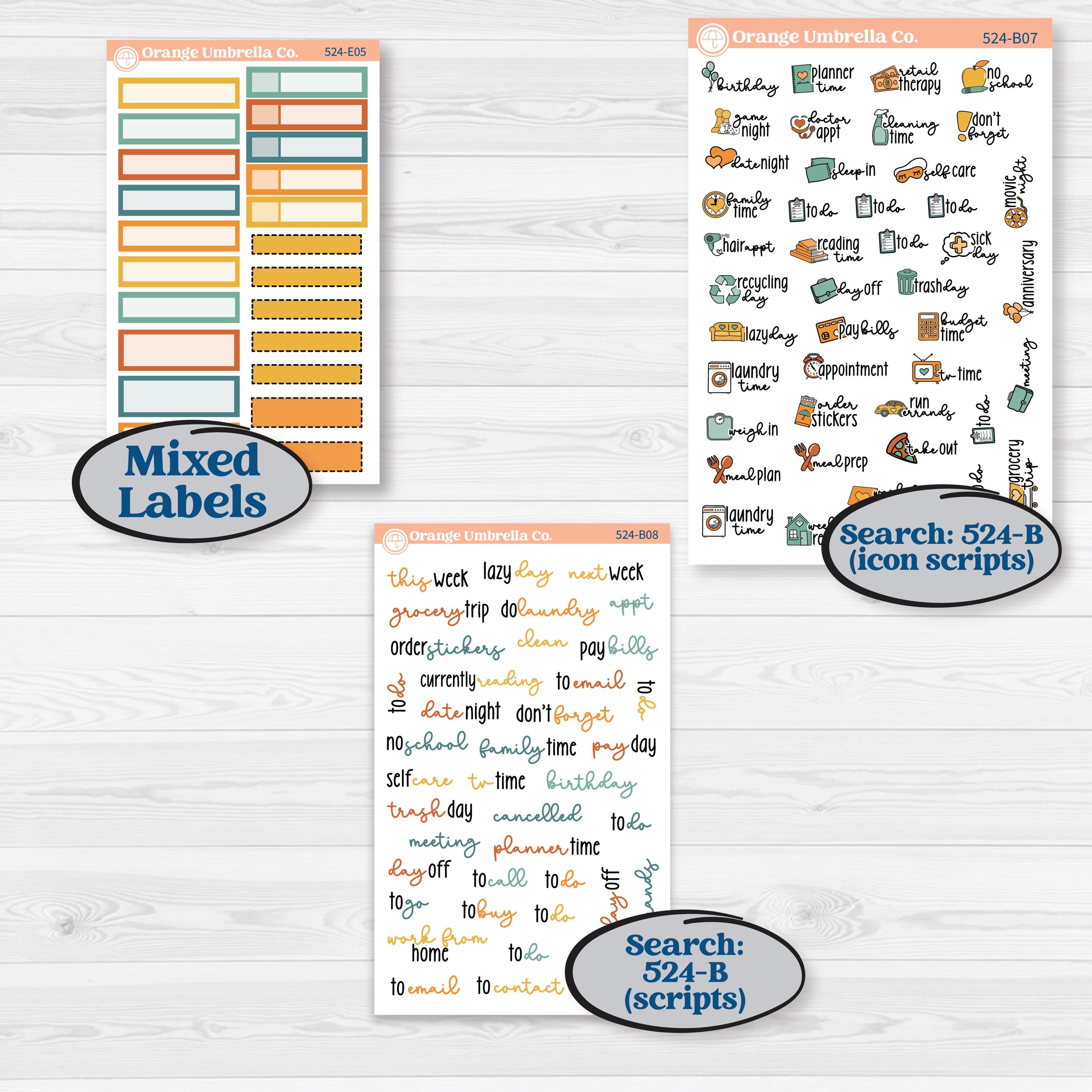 Summer Road Trip | Hobonichi Cousin Weekly & Daily Planner Kit Stickers | Road Less Traveled | KIT-524-E
