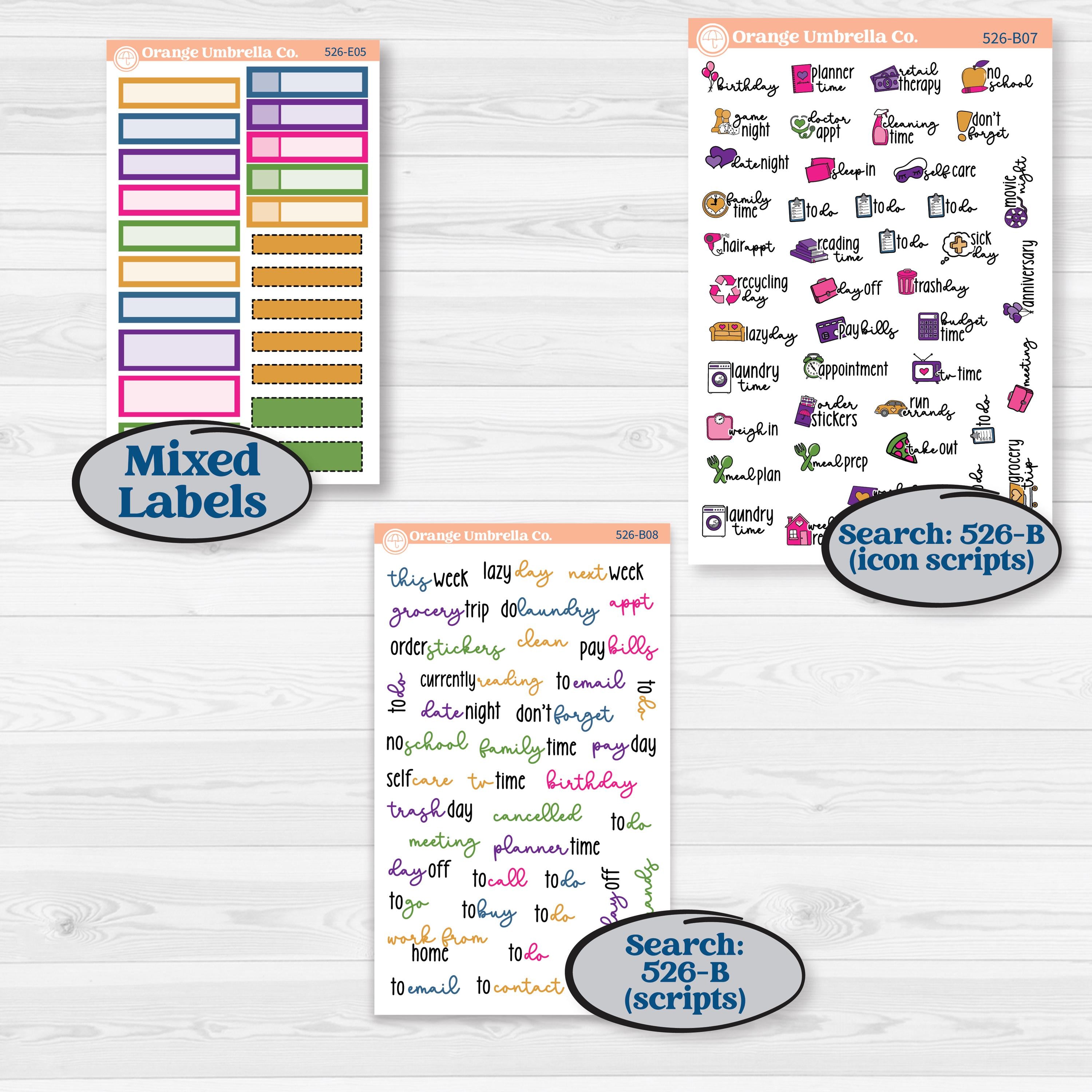 Cinco De Mayo Kit | Hobonichi Cousin Weekly & Daily Planner Kit Stickers | Señor Chili | KIT-526-E