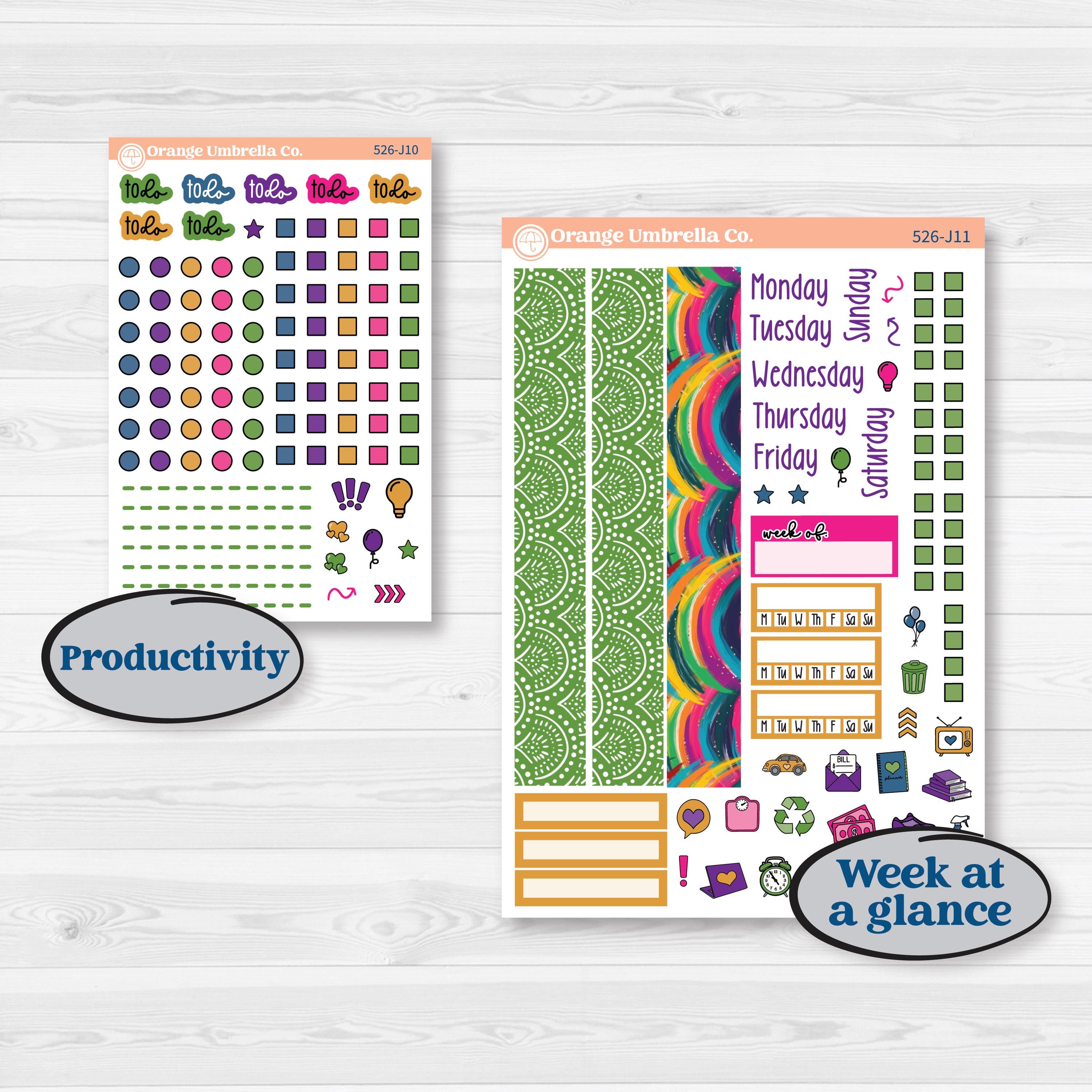 Cinco De Mayo Kit | A5 Daily Duo Planner Kit Stickers | Señor Chili | KIT-526-J