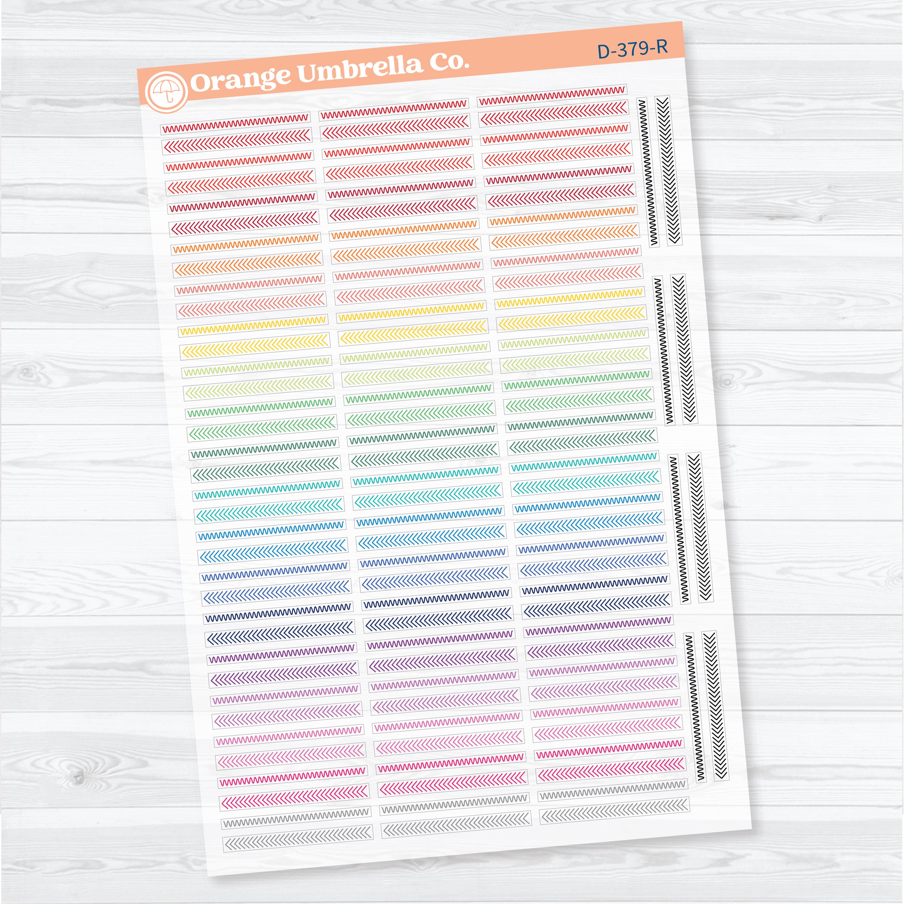 Squiggle Divider Clear Matte Planner Stickers | Deco Planner Labels | D-379-CM
