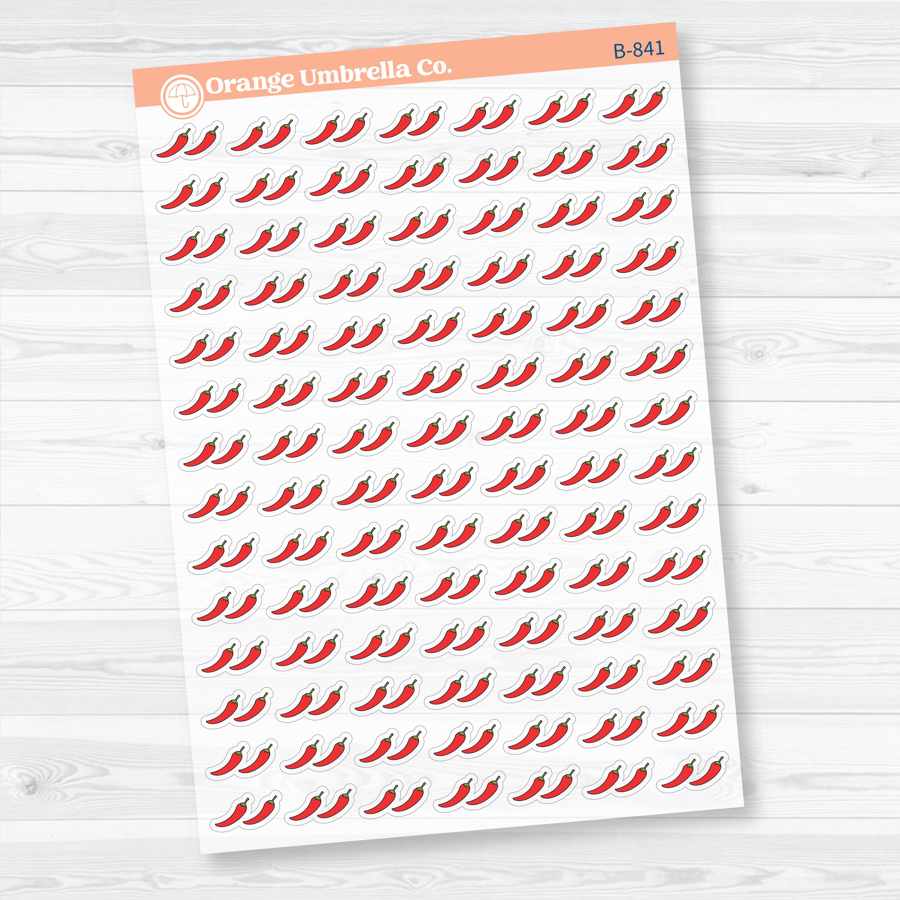 Spice Rating Reading Journal Planner Stickers | Spicy Book Tracker | B-838–B-842-CM