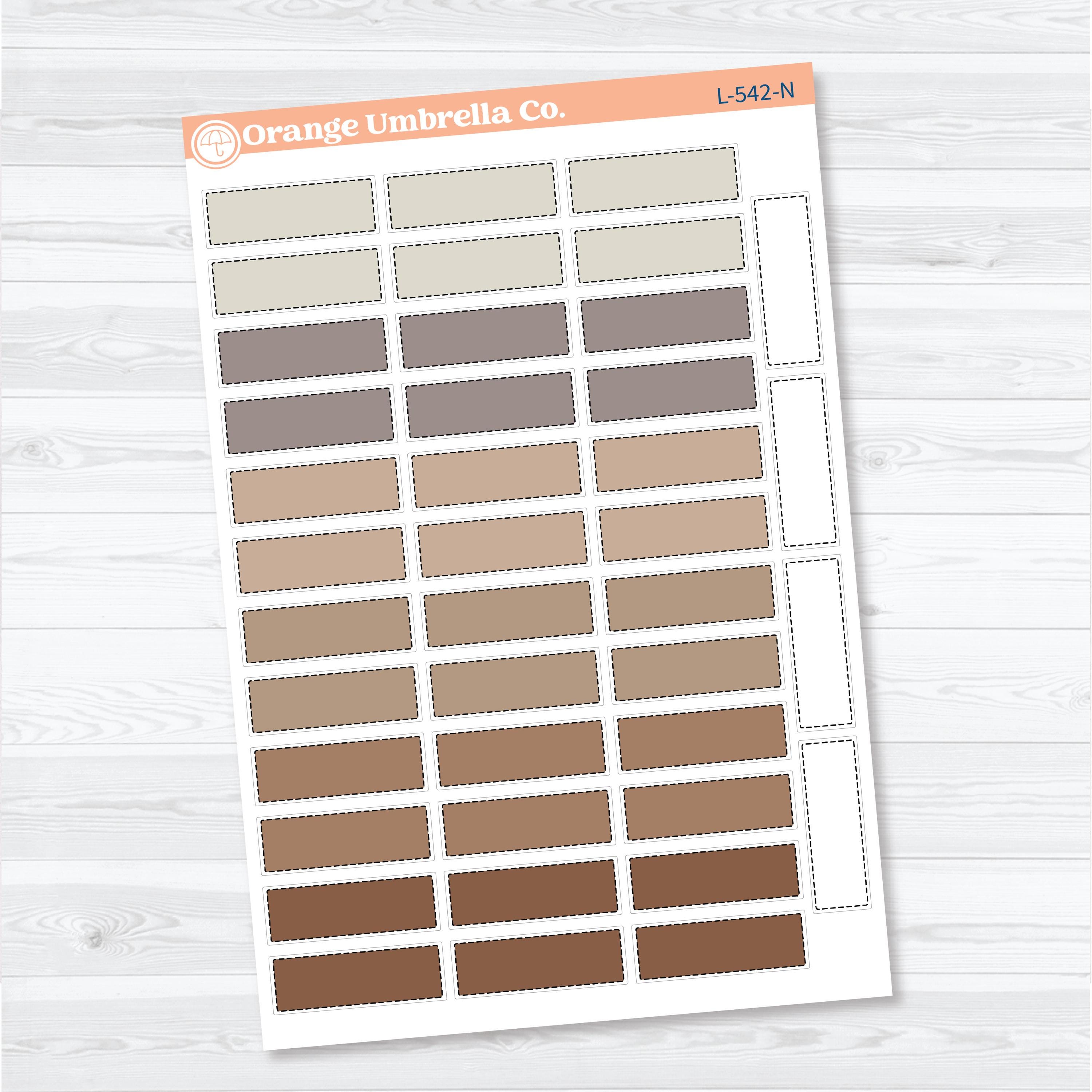 One Third Box Stitched Planner Labels | Functional Planner Stickers | L-542