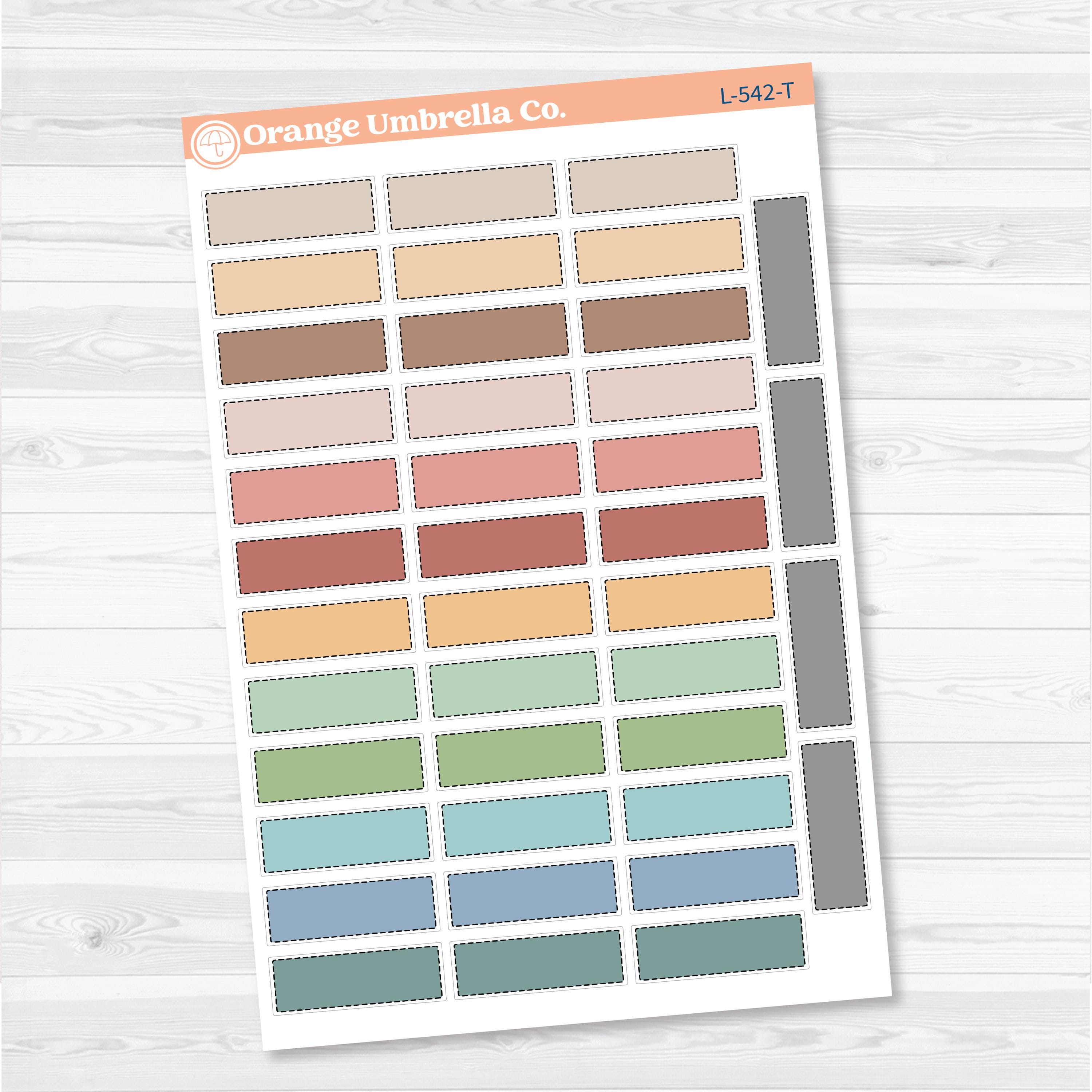 One Third Box Stitched Planner Labels | Functional Planner Stickers | L-542
