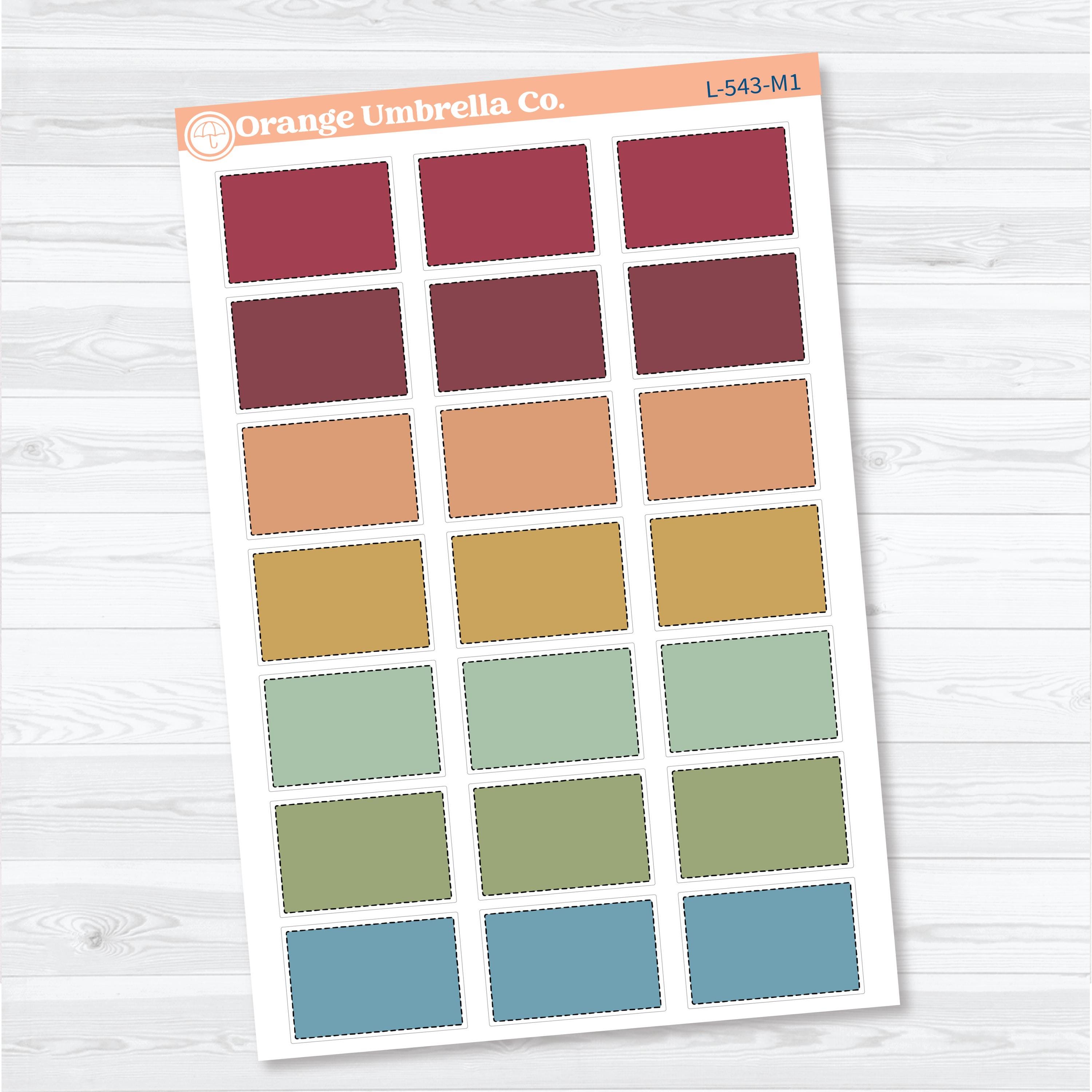 Half Box Stitched Planner Labels | Functional Planner Stickers | L-543
