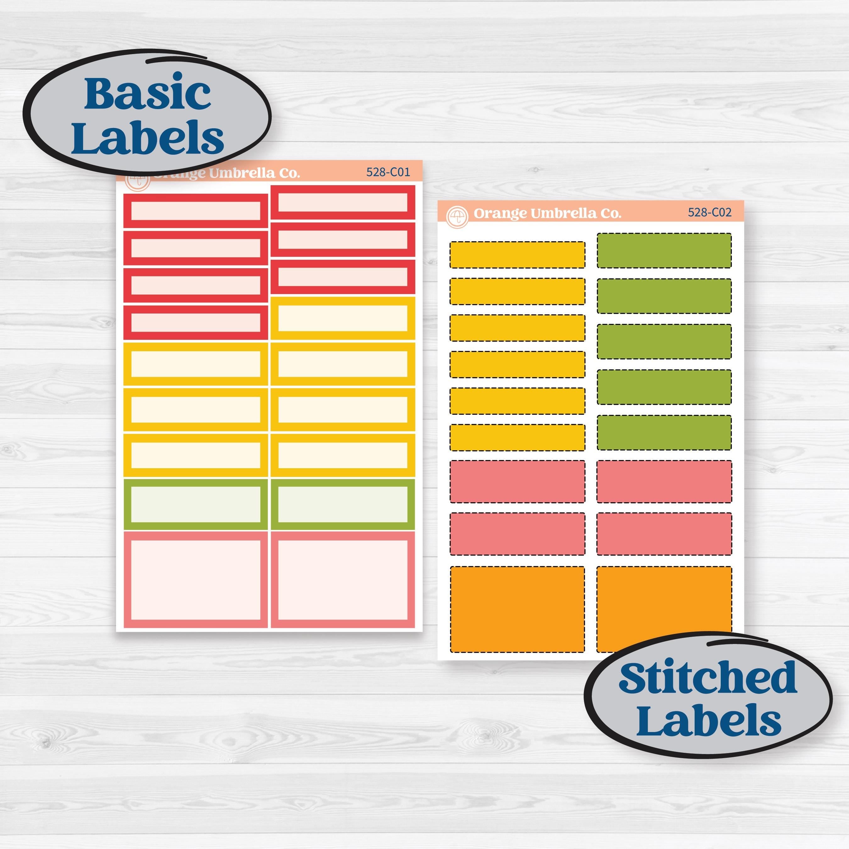 Bright Fruit Stickers | Weekly Add-On Labels Planner Kit Stickers | Burst | KIT-528-C