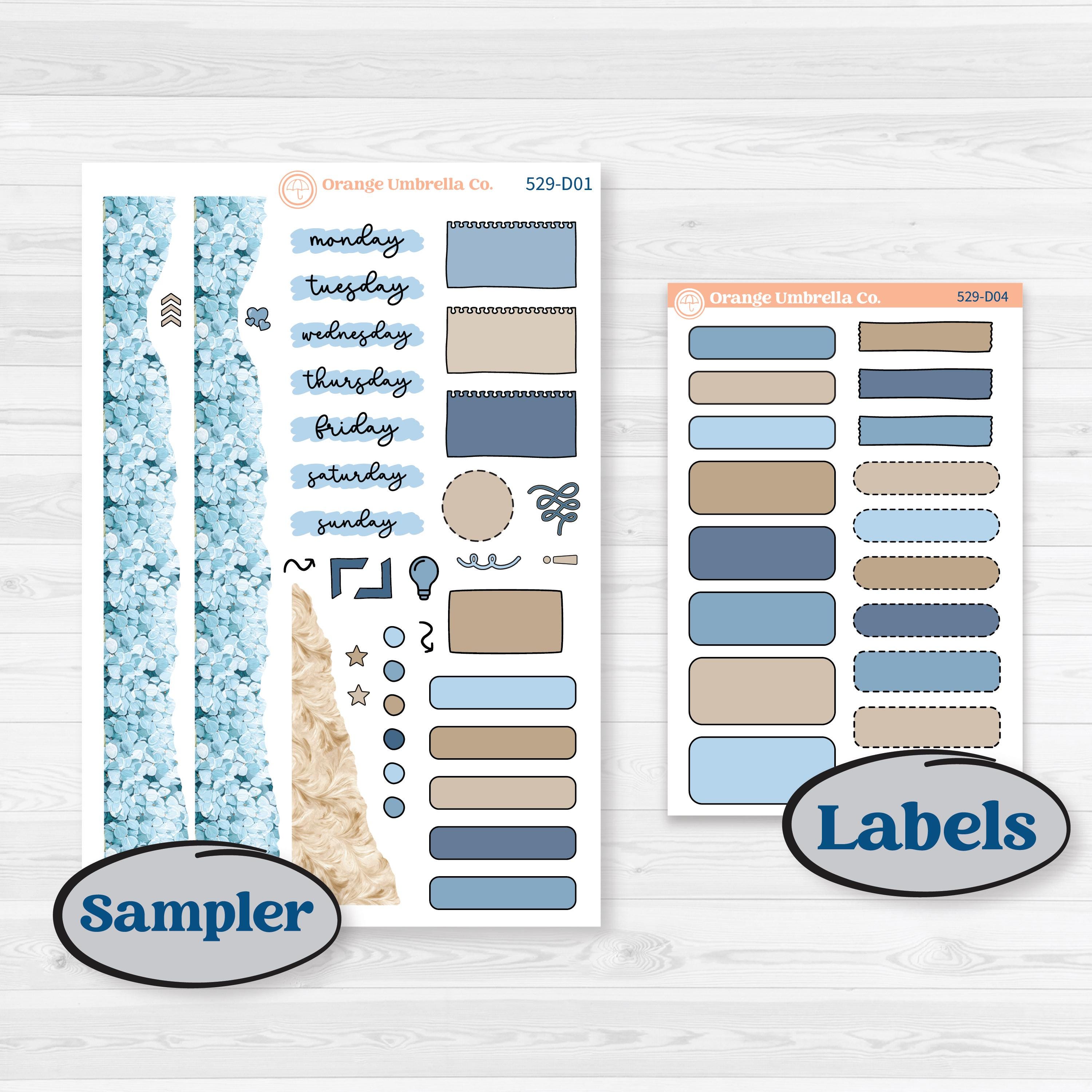 Seaside Floral | Journaling or Scrapbooking Kit | Creative Junk Journal Planner Stickers | On The Cape | KIT-529-D