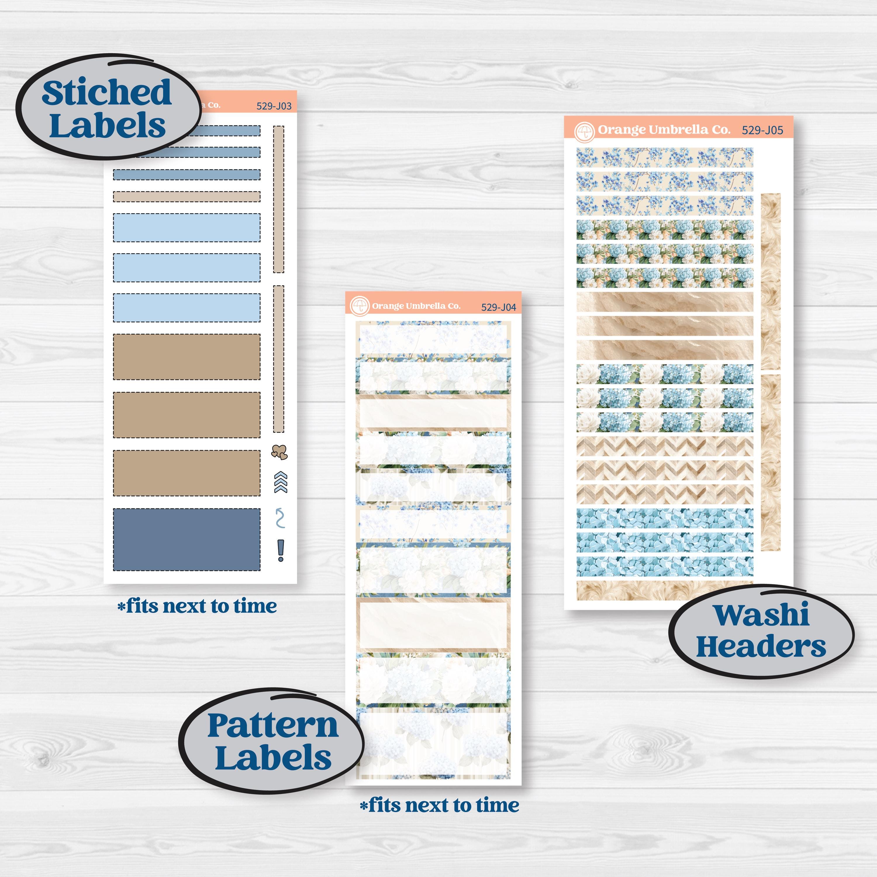 Seaside Floral | A5 Daily Duo Planner Kit Stickers | On The Cape | KIT-529-J