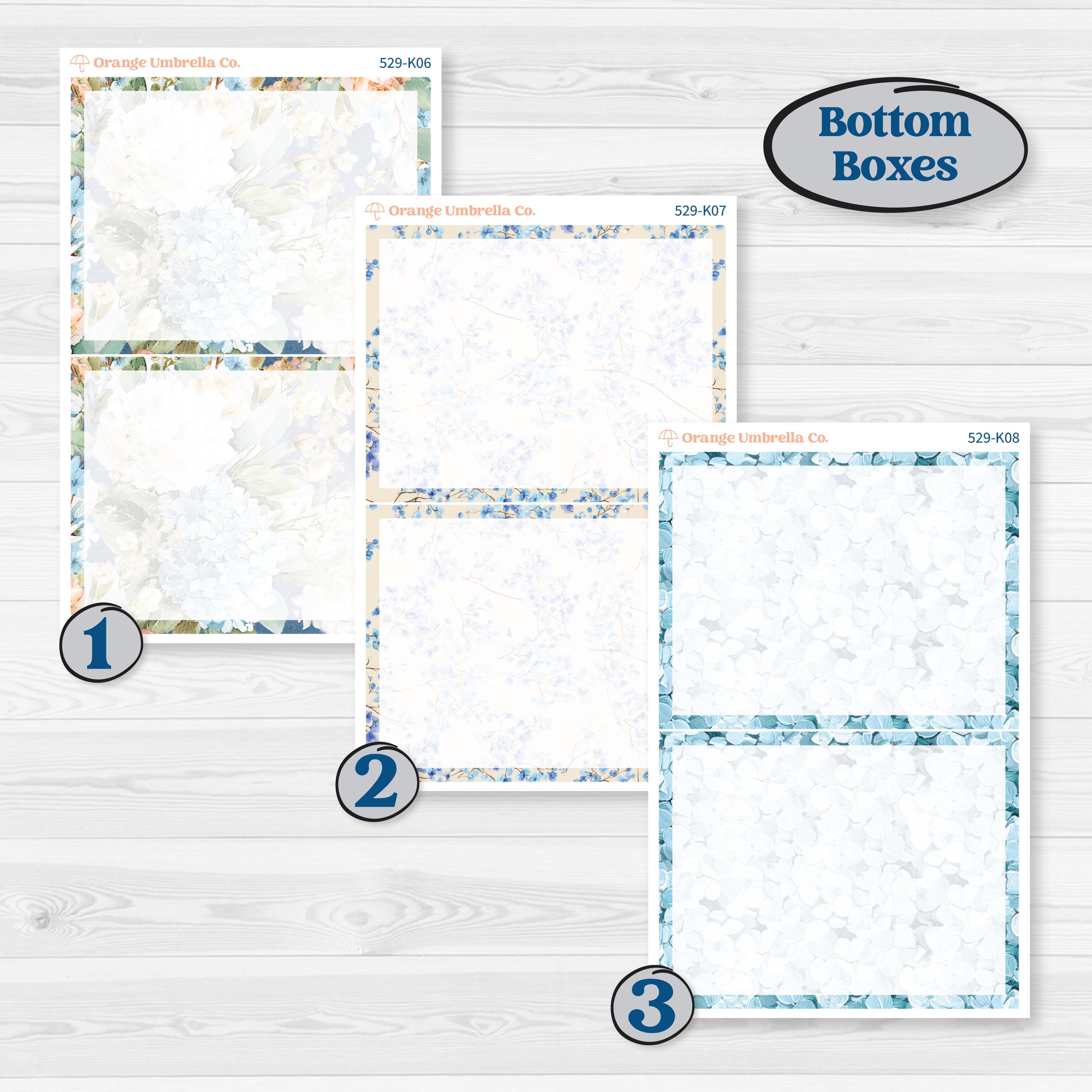 Seaside Floral | 7x9 Erin Condren Daily Duo Planner Kit Stickers | On The Cape | KIT-529-K