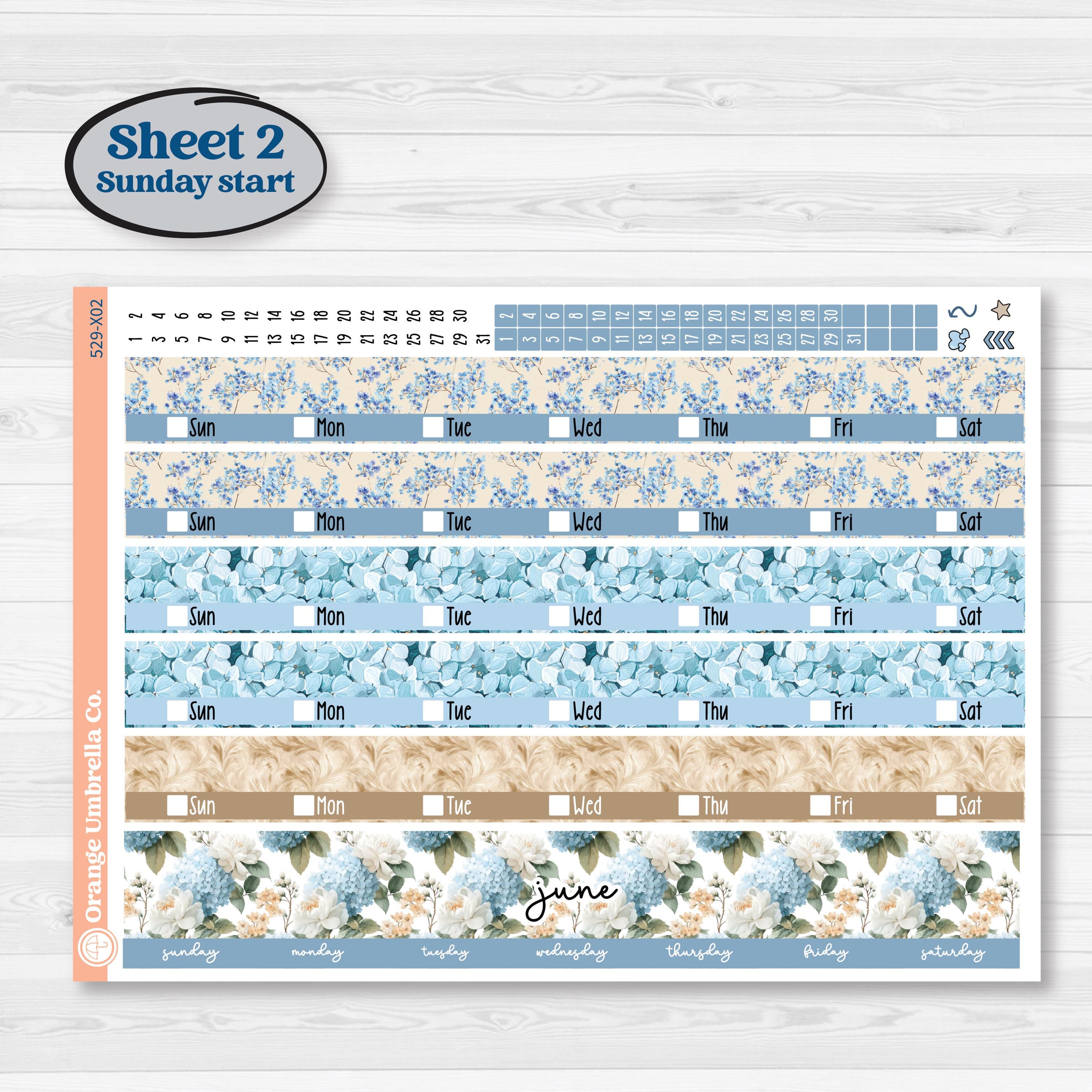 Seaside Floral | Laurel Denise Jo Large Planner Kit Stickers | On The Cape | KIT-529-X