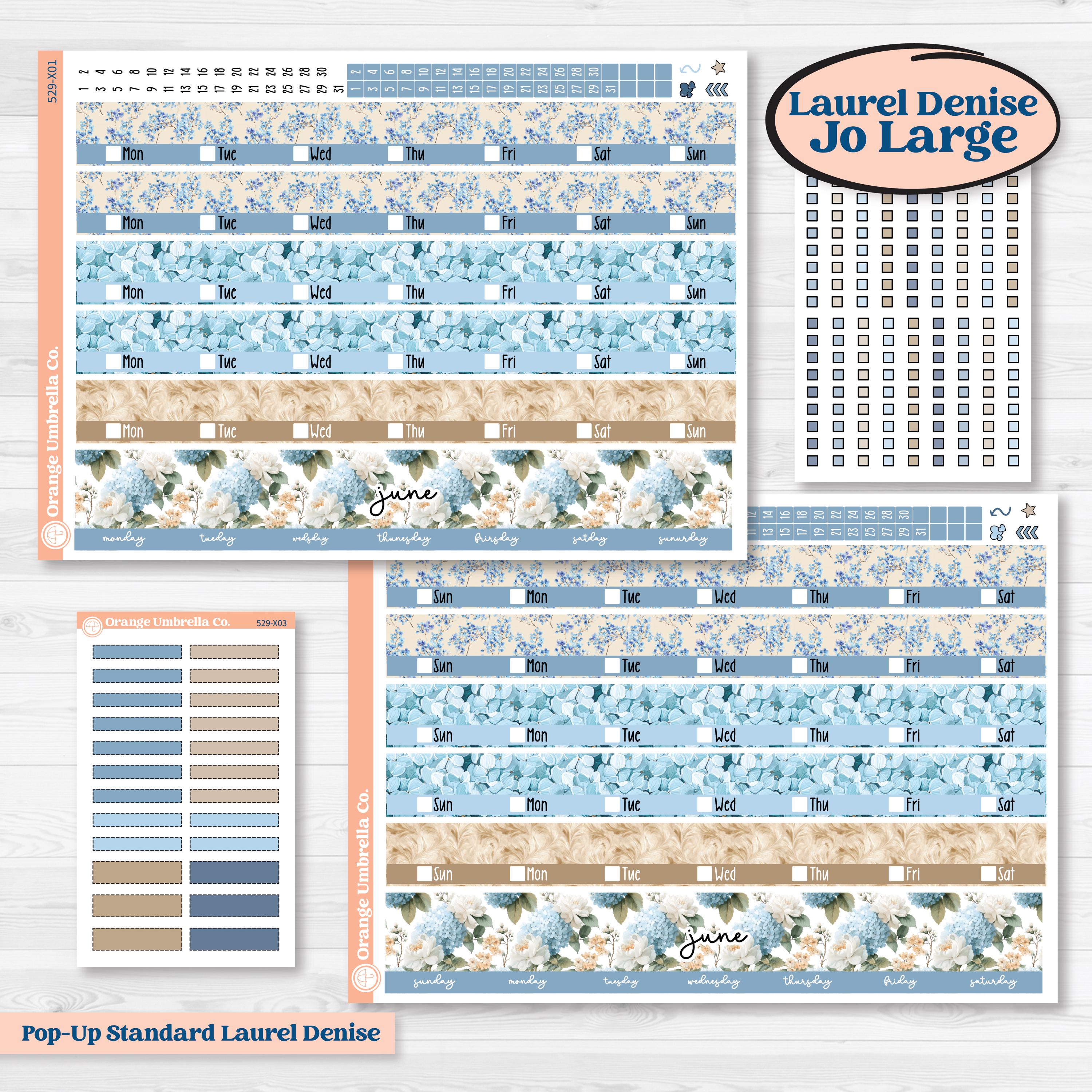 Seaside Floral | Laurel Denise Jo Large Planner Kit Stickers | On The Cape | KIT-529-X