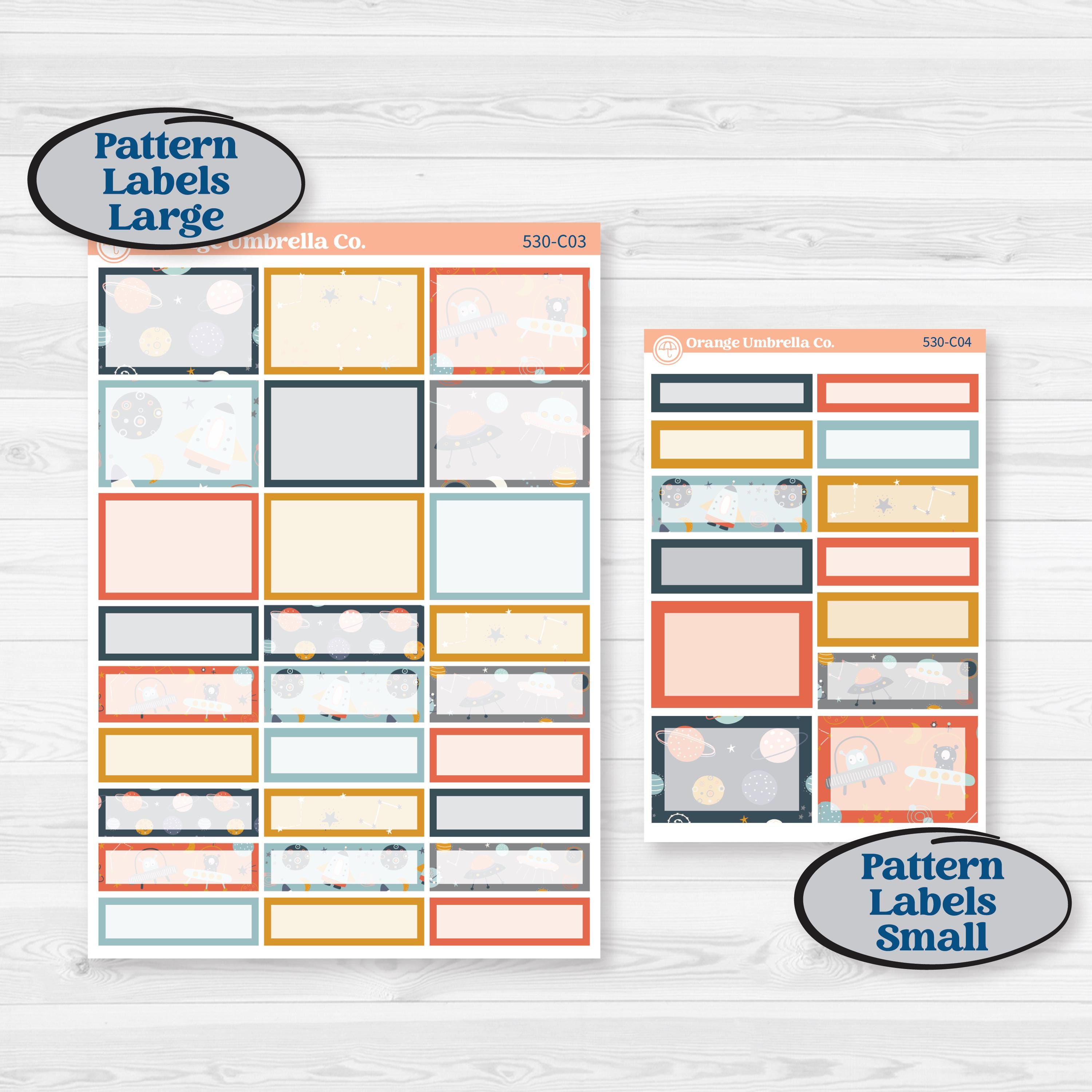 Space Father’s Day | Weekly Add-On Labels Planner Kit Stickers | Outta This World | KIT-530-C