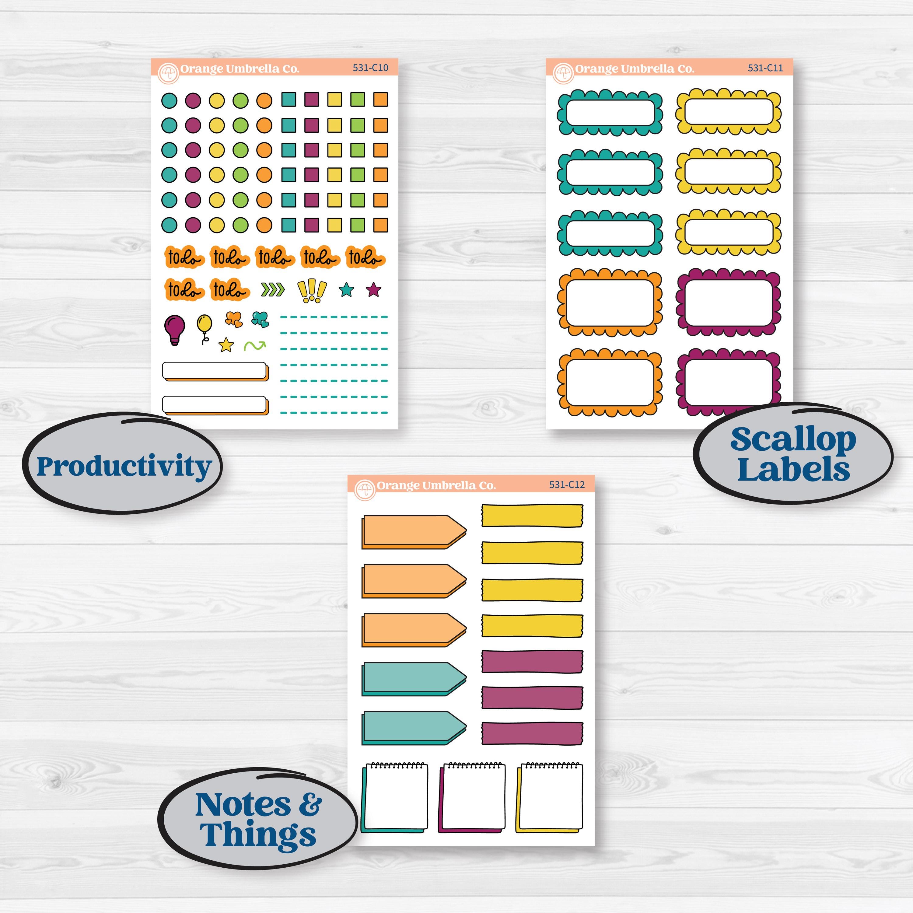 Tropical Island Jungle | Weekly Add-On Labels Planner Kit Stickers | Polynesia | KIT-531-C