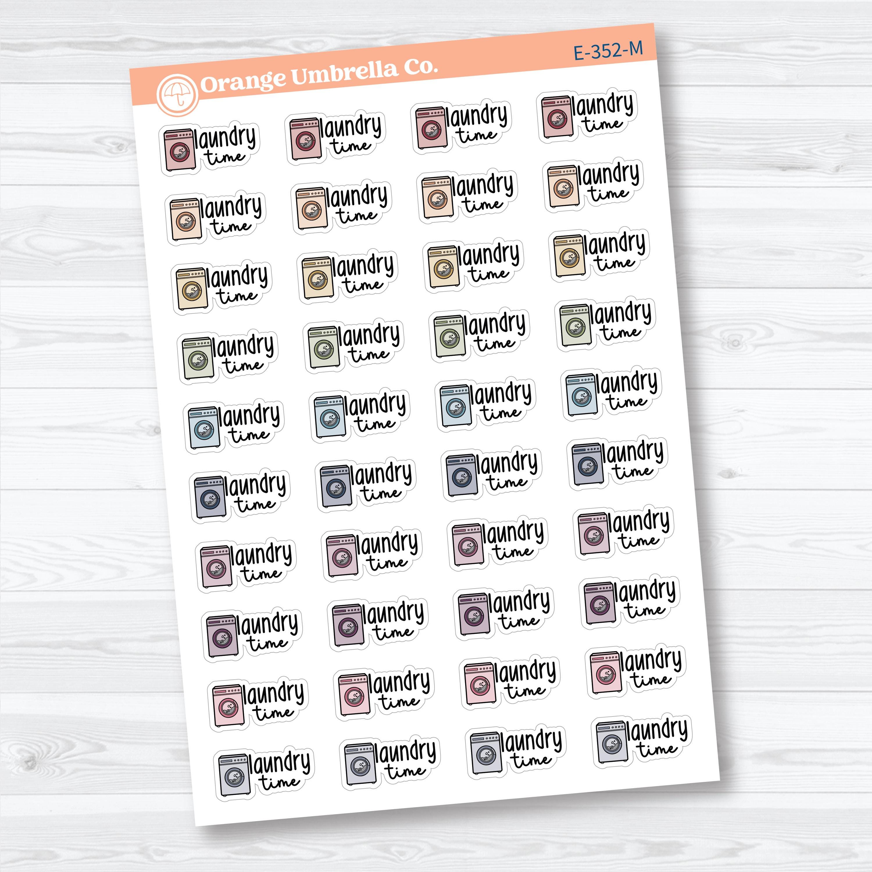 Laundry Time Planner Stickers | F18 Event Labels | E-352