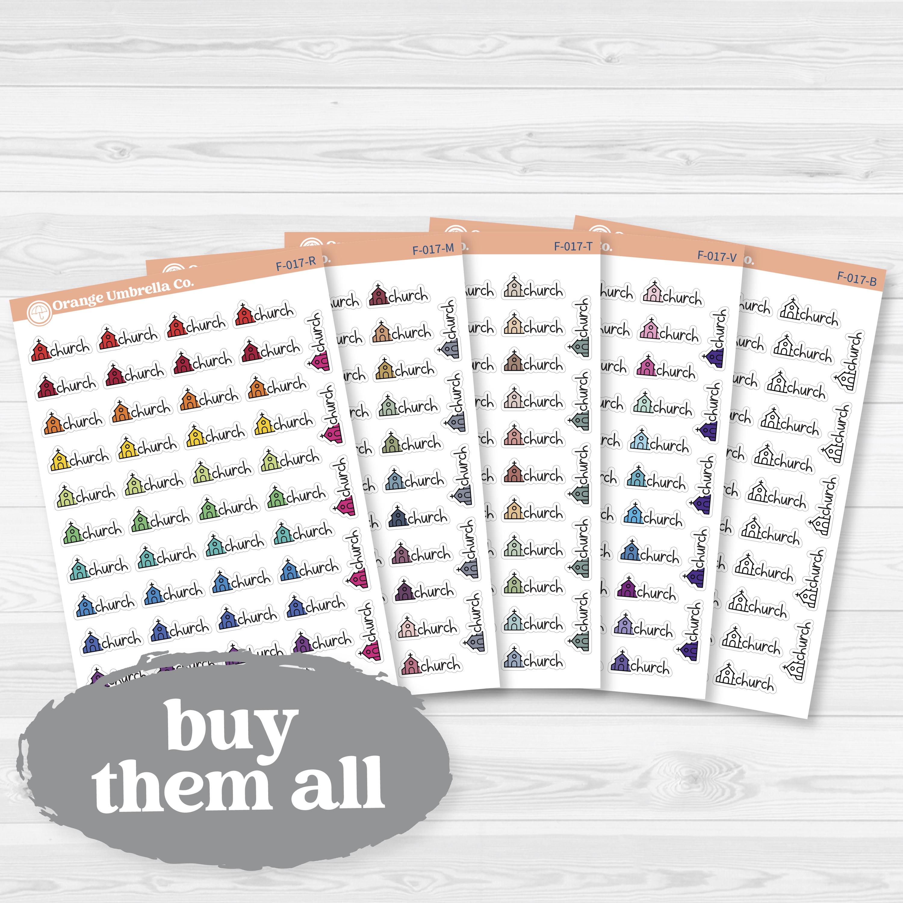 Church Event Labels F21 | Faith Planner Stickers | F-017