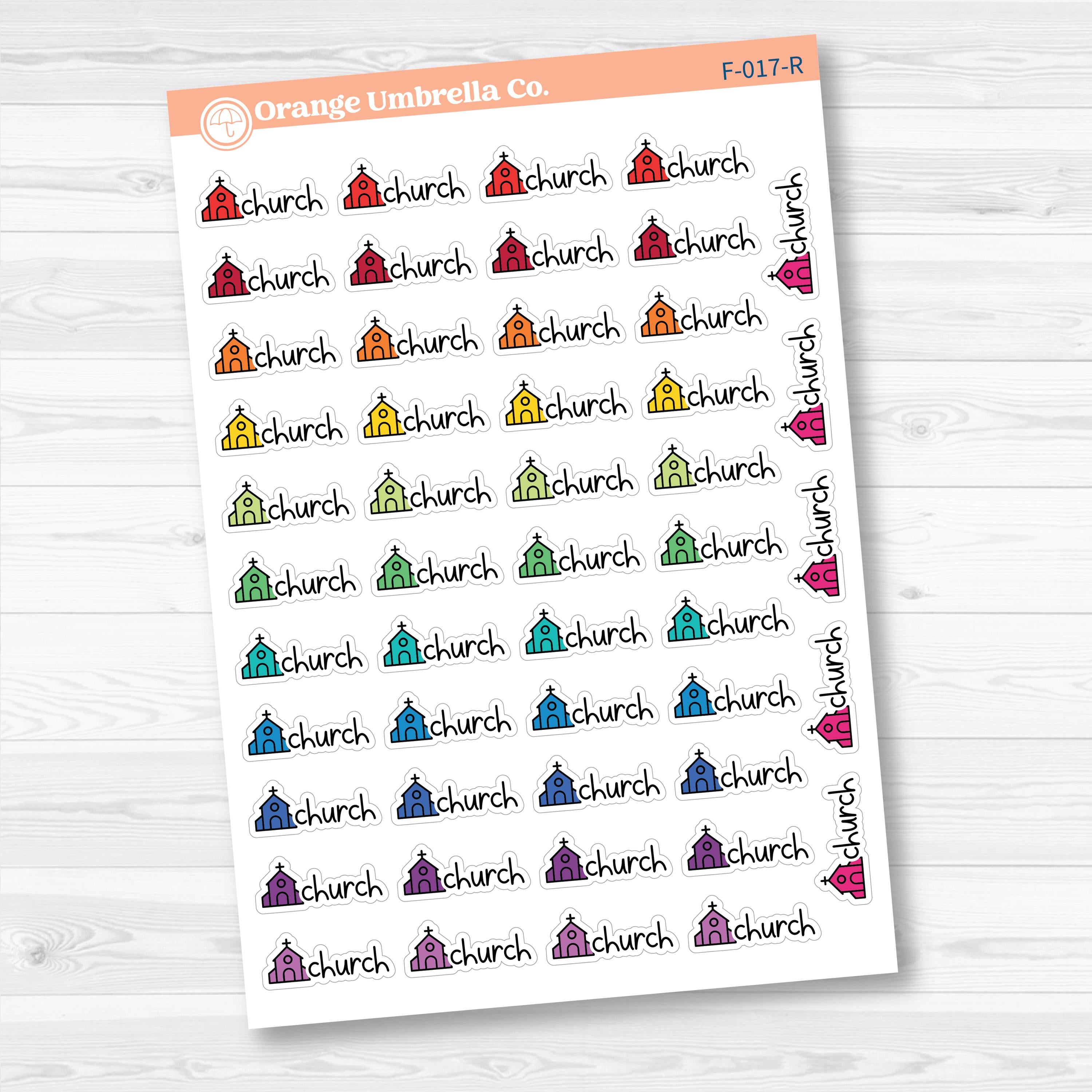 Church Event Labels F21 | Faith Planner Stickers | F-017
