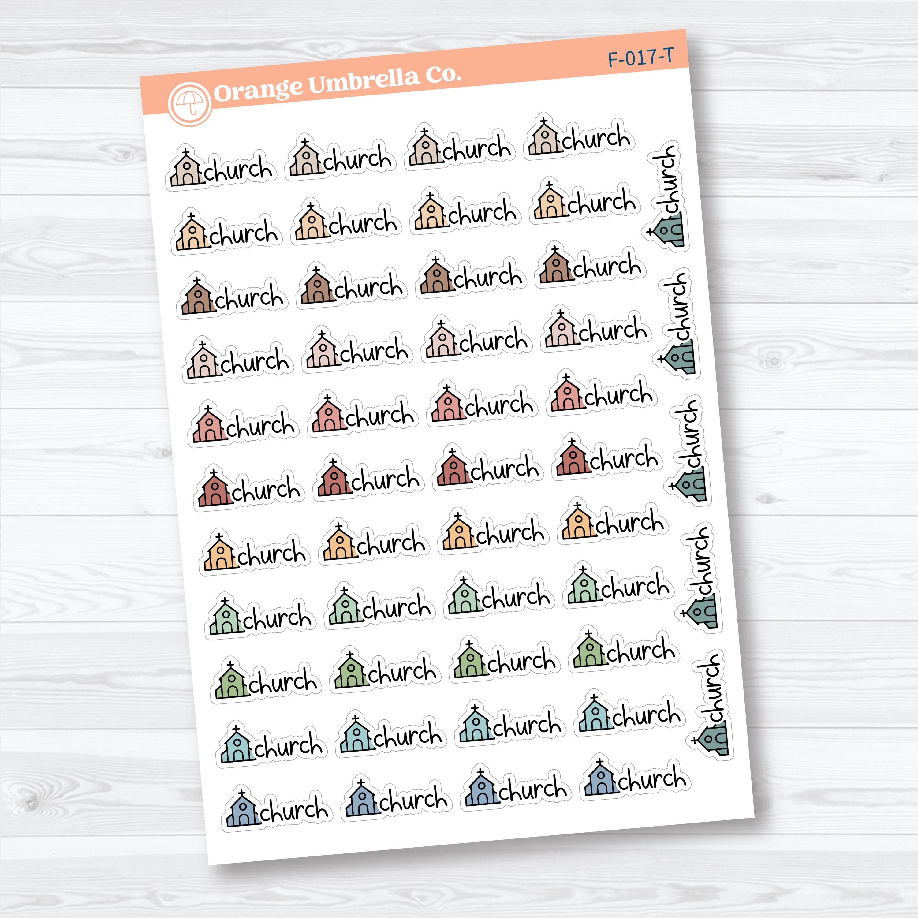 Church Event Labels F21 | Faith Planner Stickers | F-017