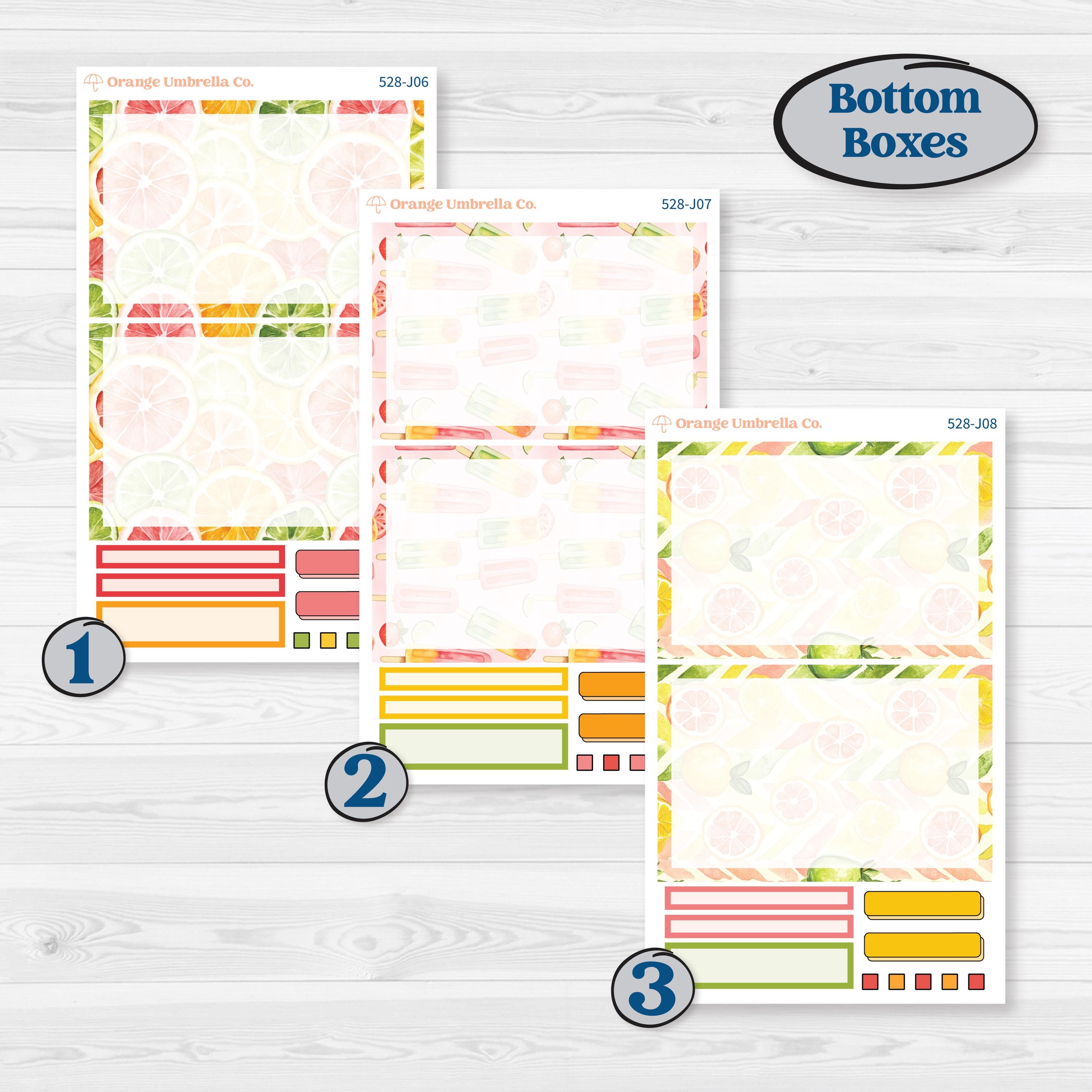 Bright Fruit Stickers | A5 Daily Duo Planner Kit Stickers | Burst | KIT-528-J