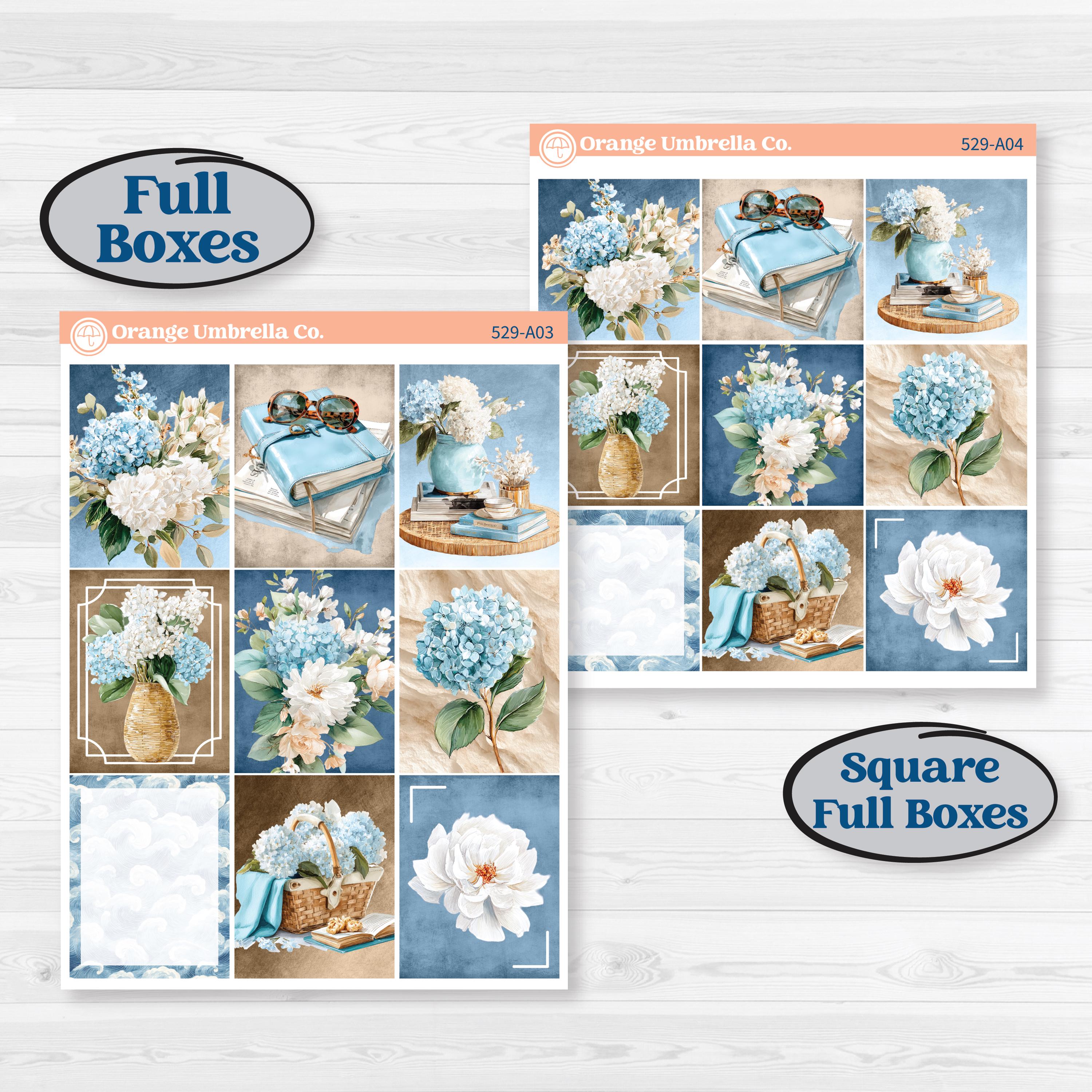 Seaside Floral | Weekly Sticker Kit for Vertical Planners like Erin Condren | On The Cape | KIT-529-A