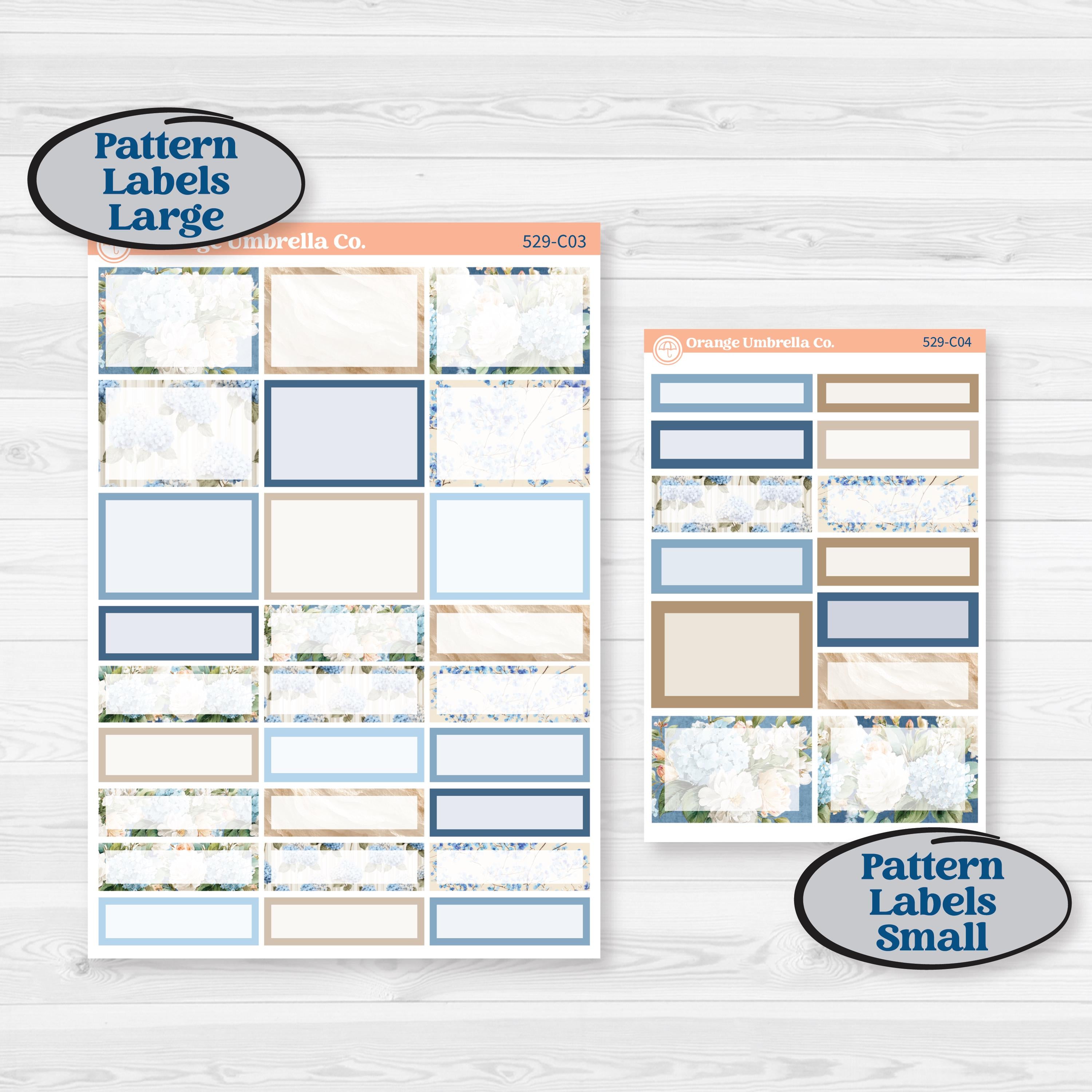 Seaside Floral | Weekly Add-On Labels Planner Kit Stickers | On The Cape | KIT-529-C