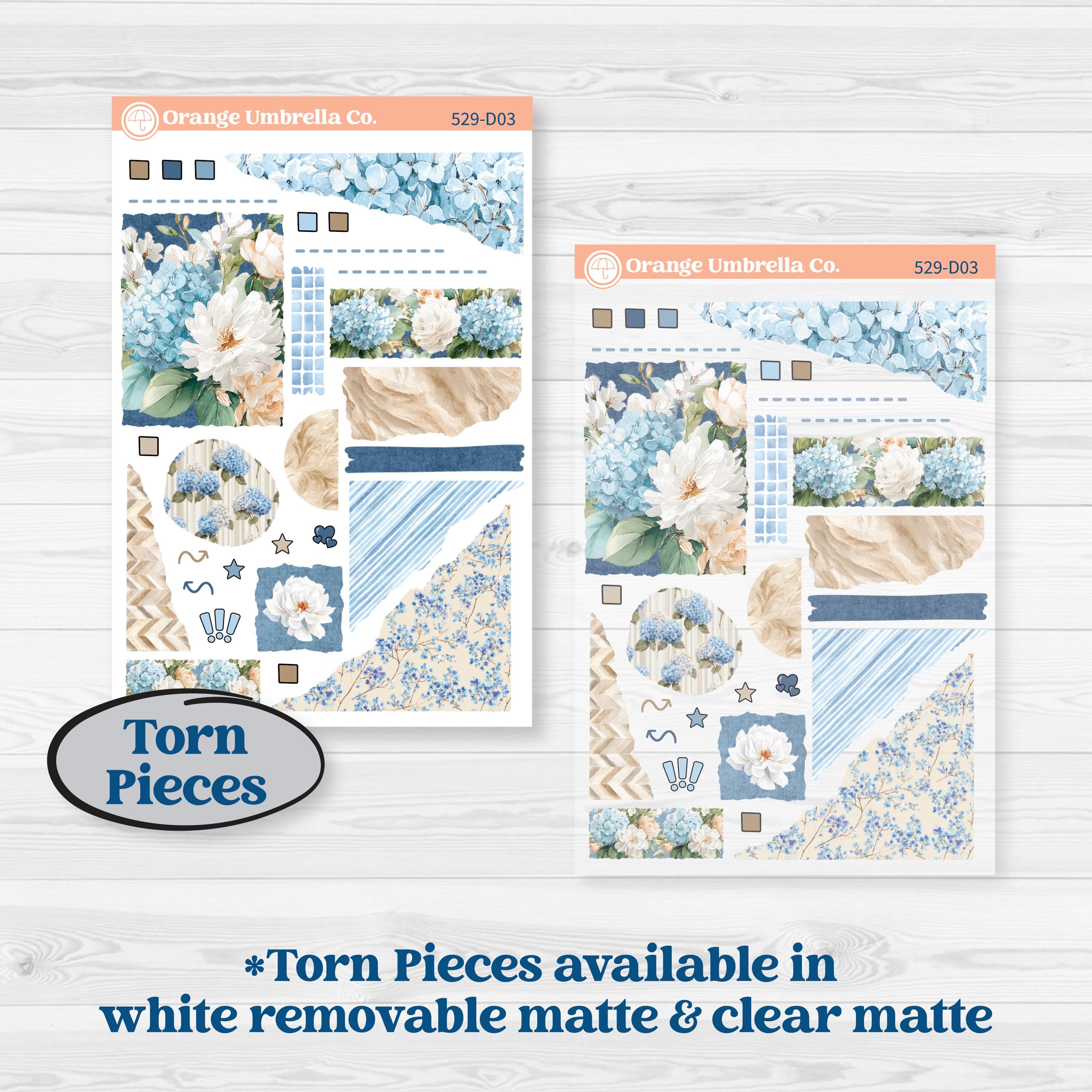 Seaside Floral | Journaling or Scrapbooking Kit | Creative Junk Journal Planner Stickers | On The Cape | KIT-529-D