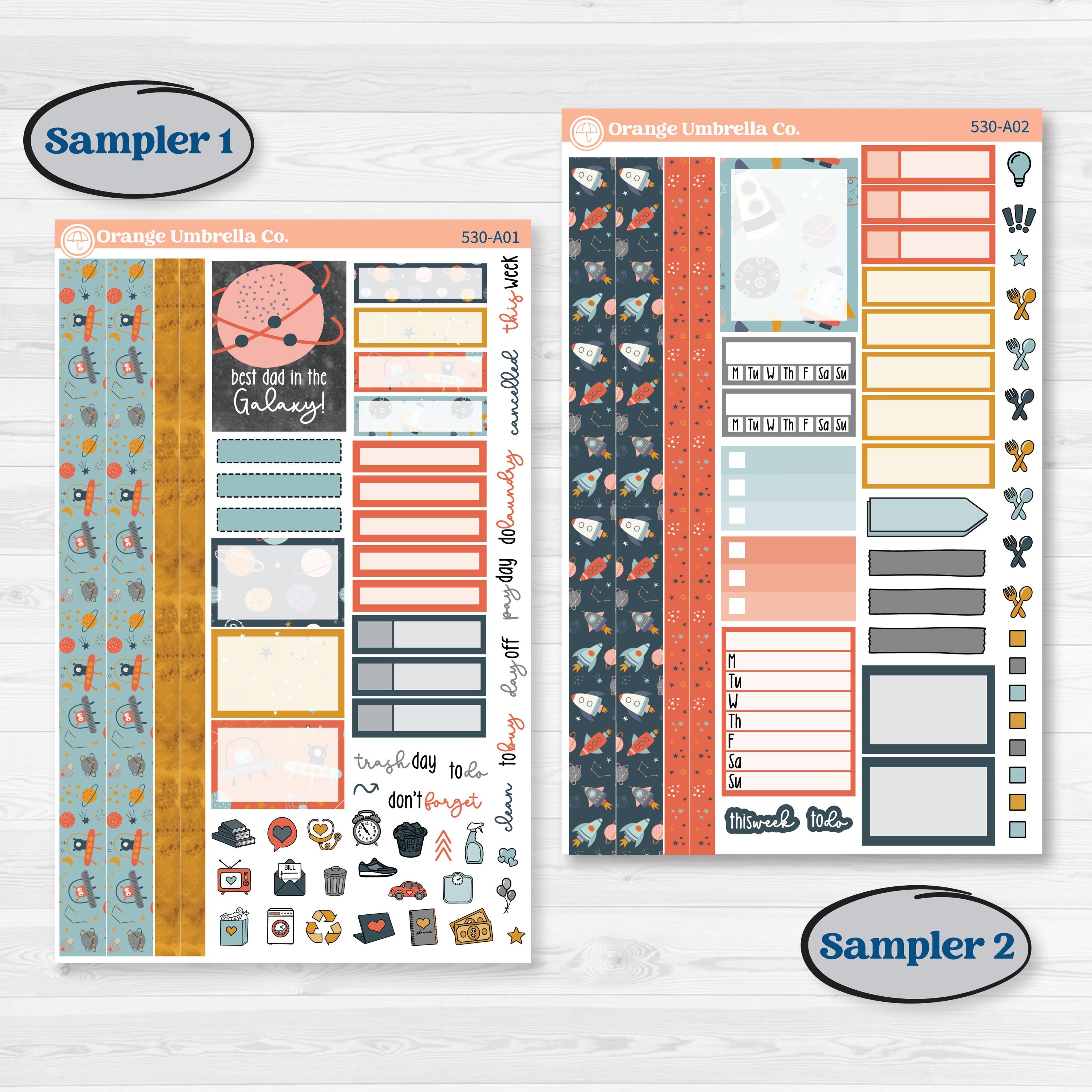 Space Father’s Day | Weekly Sticker Kit for Vertical Planners like Erin Condren | Outta This World | KIT-530-A