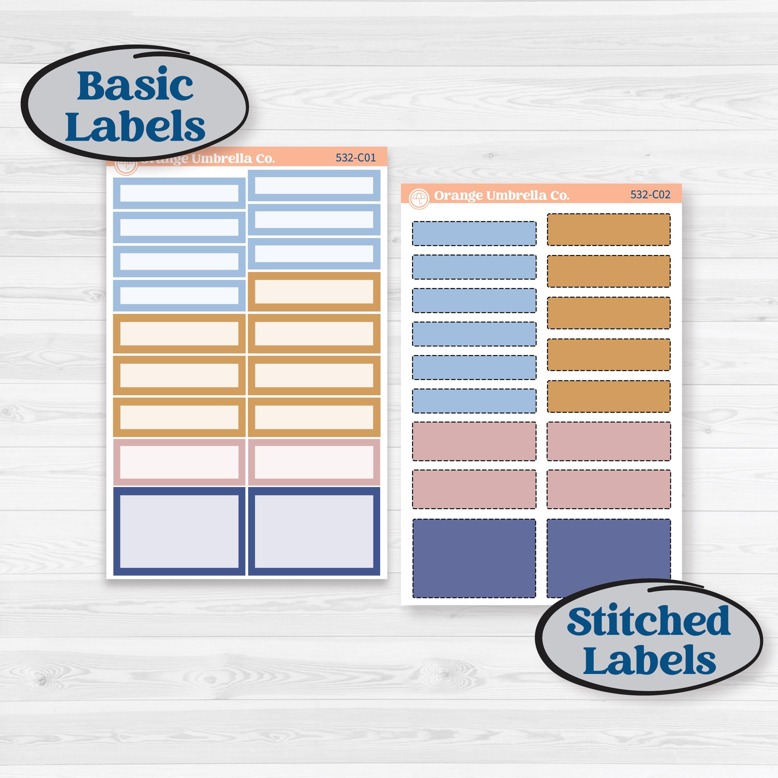 Starry Ocean and Sea Night | Weekly Add-On Labels Planner Kit Stickers | Jonah | KIT-532-C