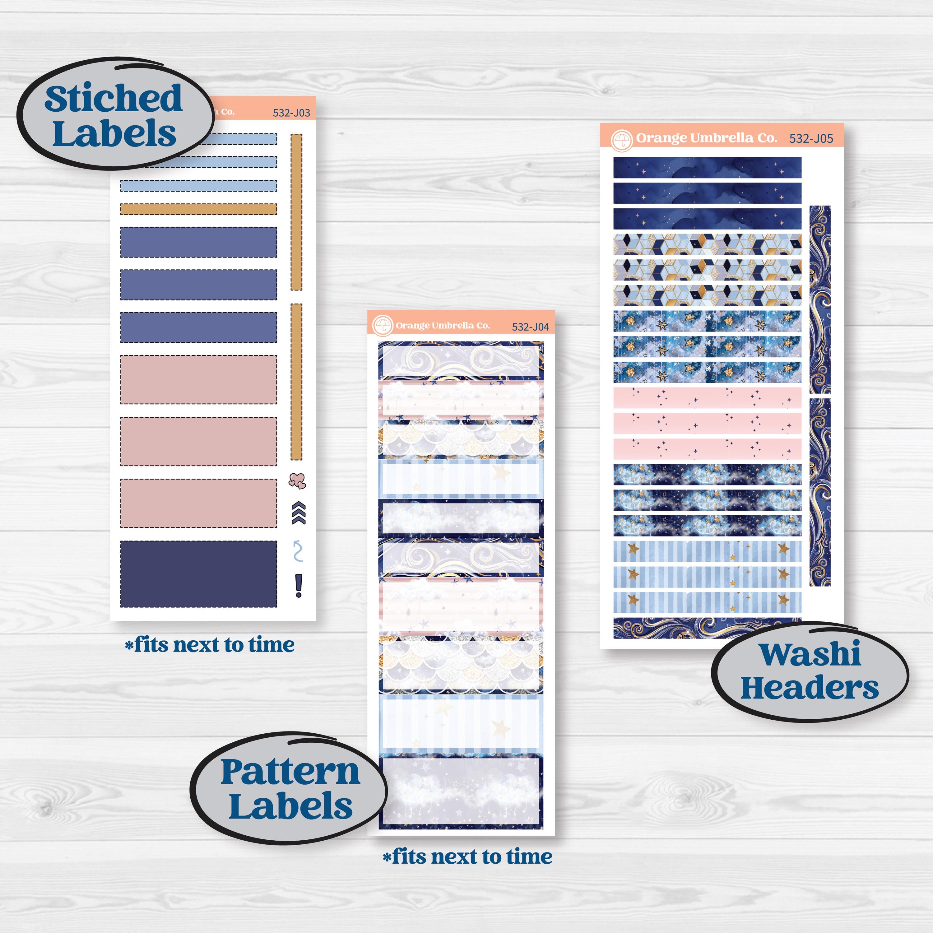Starry Ocean and Sea Night | A5 Daily Duo Planner Kit Stickers | Jonah | KIT-532-J