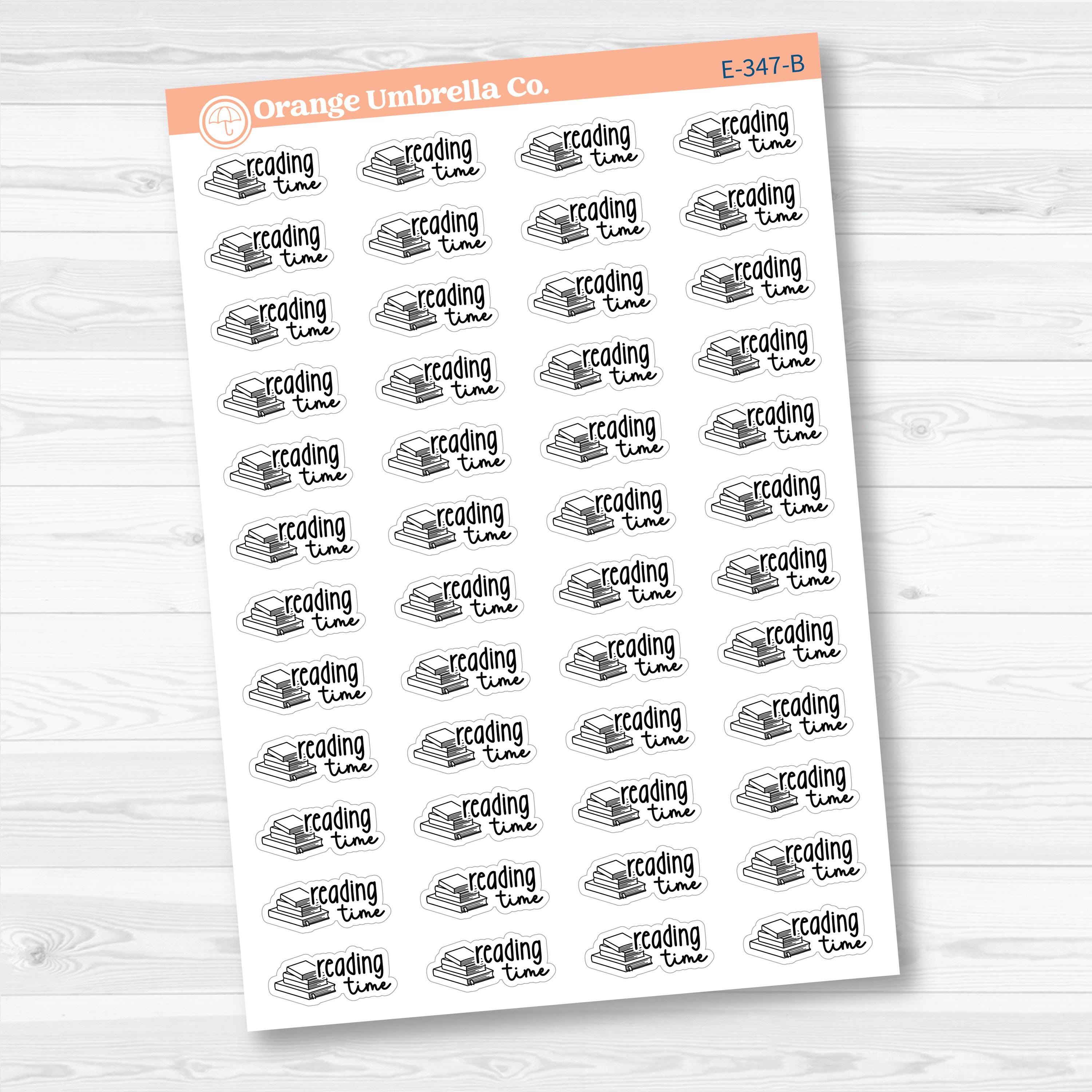 Reading Time Planner Stickers | F18 Event Labels | E-347