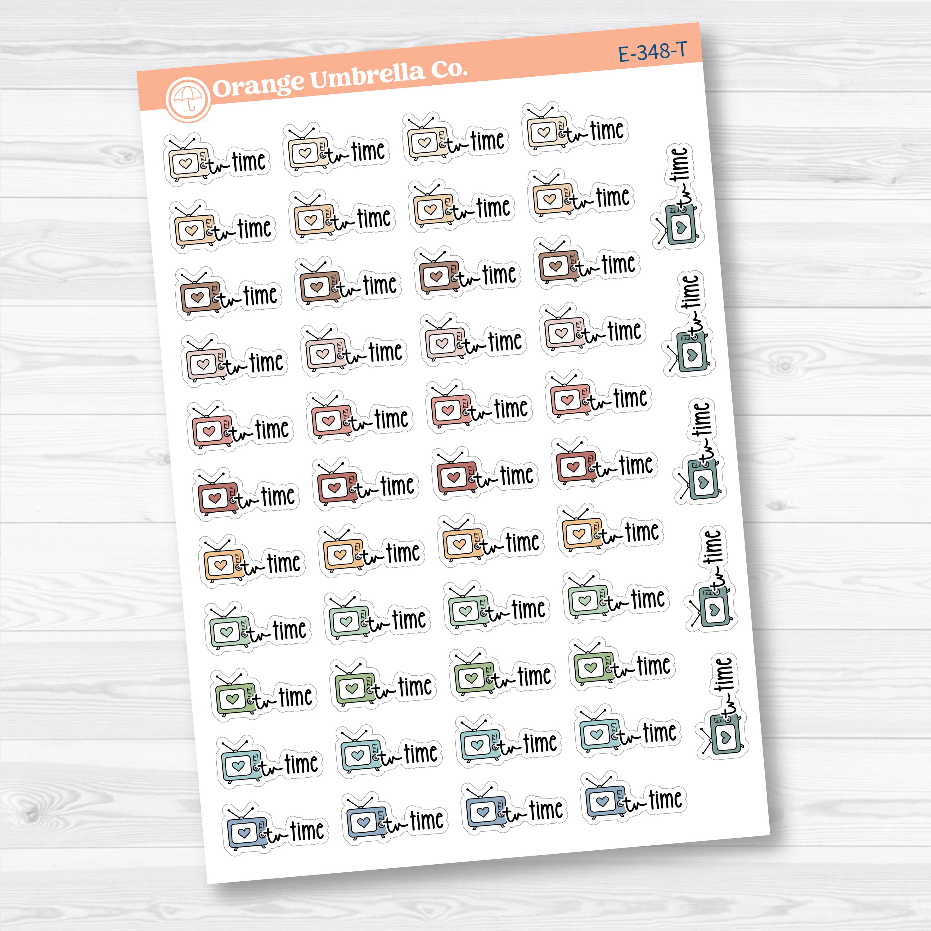 TV Time Planner Stickers | F18 Event Labels | E-348