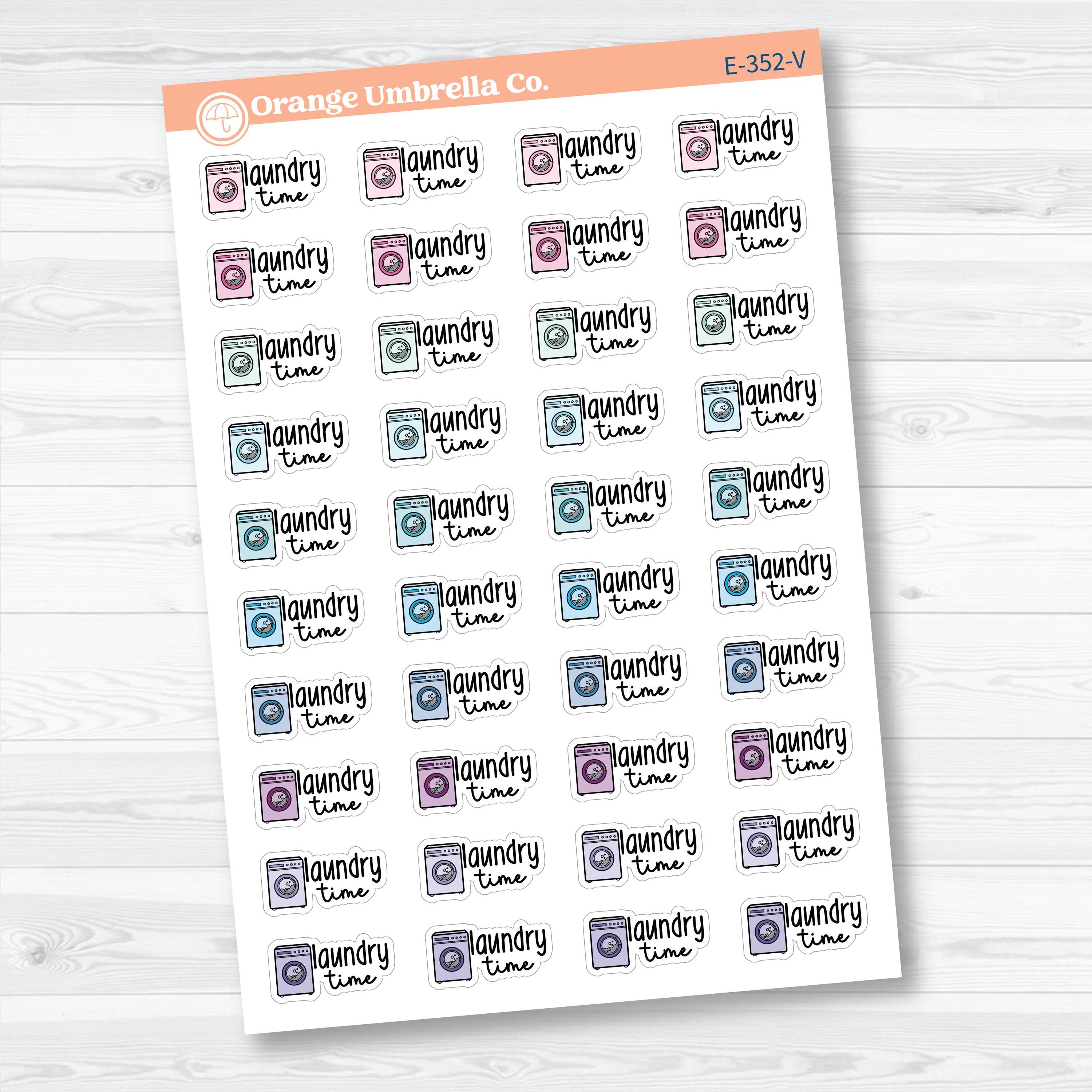 Laundry Time Planner Stickers | F18 Event Labels | E-352