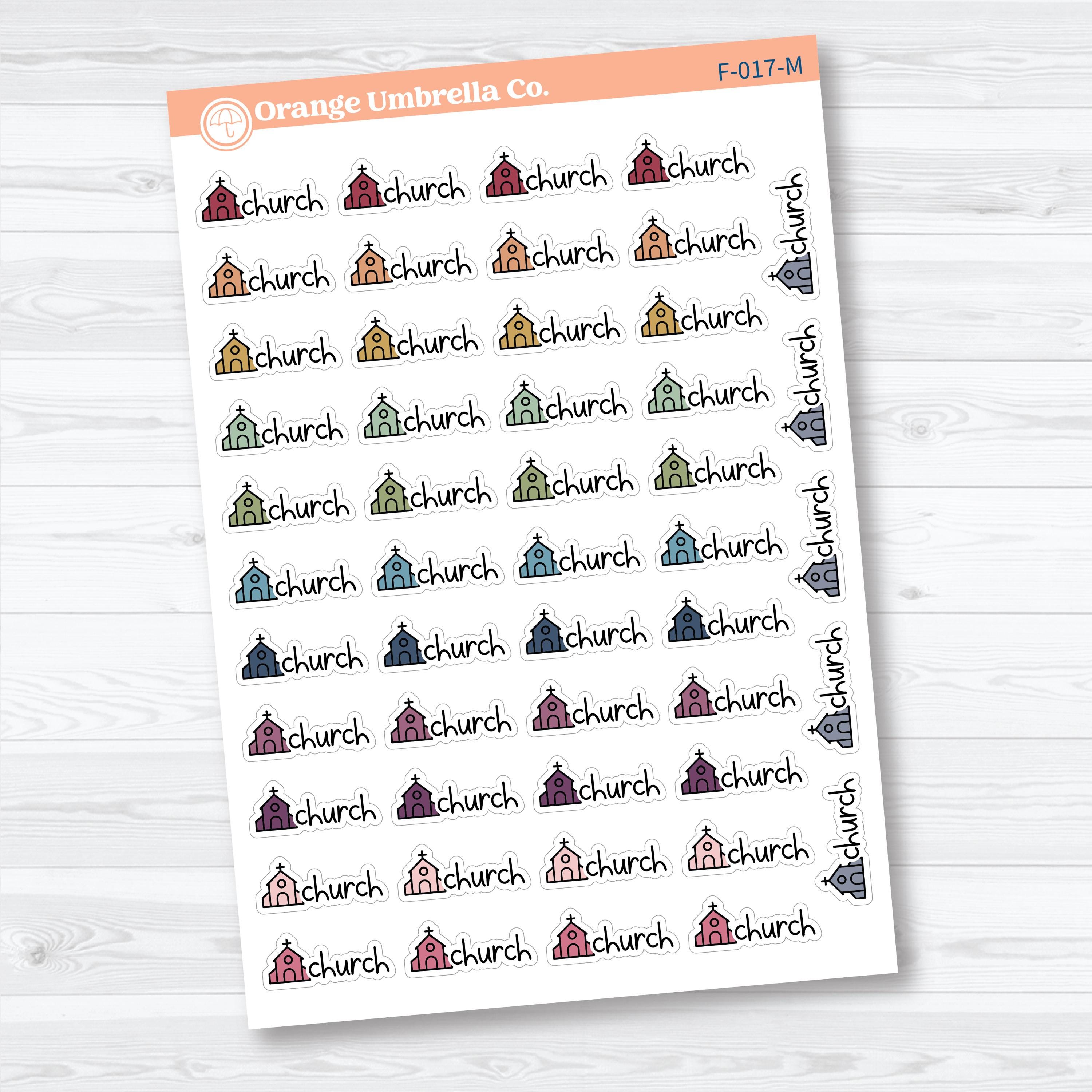 Church Event Labels F21 | Faith Planner Stickers | F-017