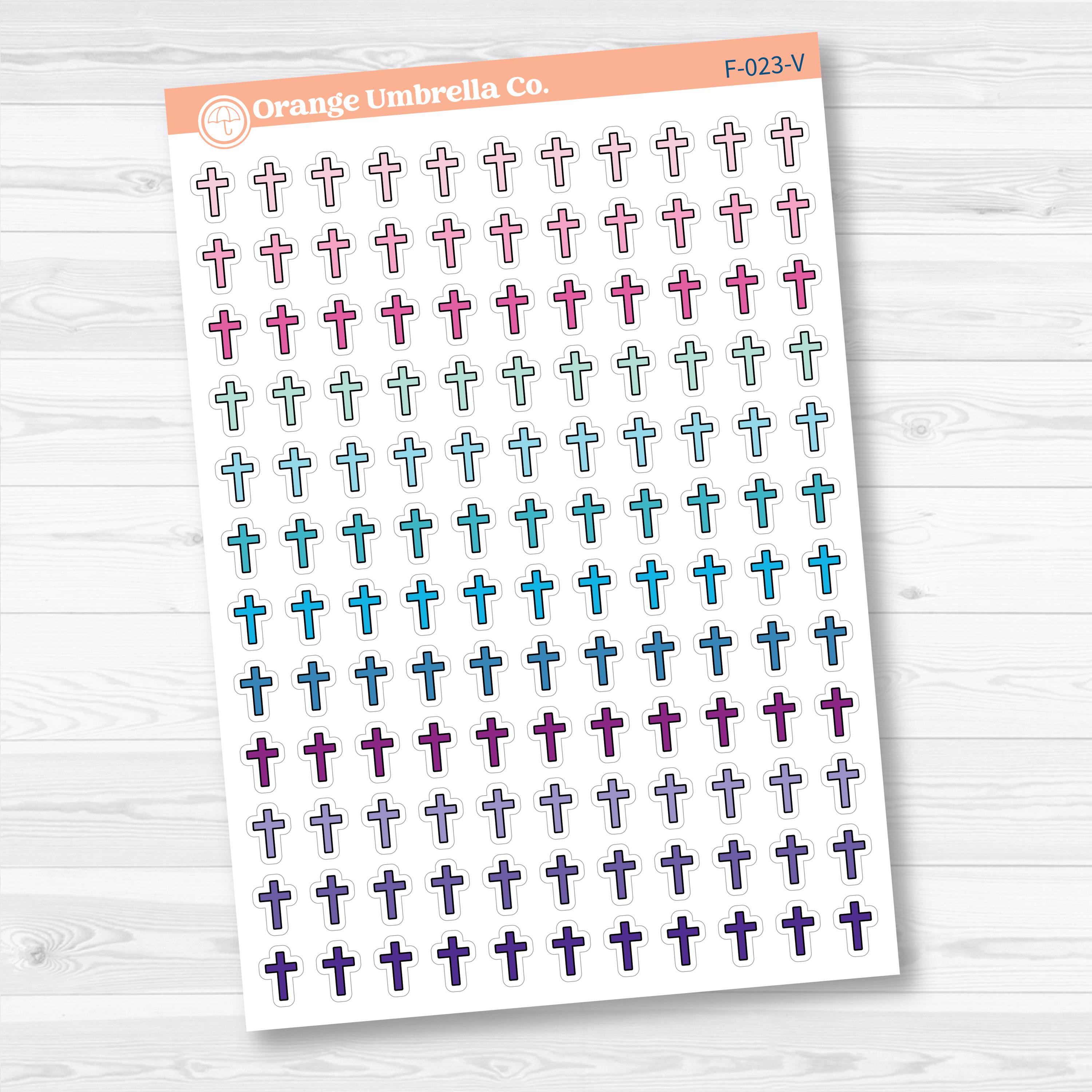 Cross Inductive Bible Study Jesus Faith Icons | Planner Stickers | F-023