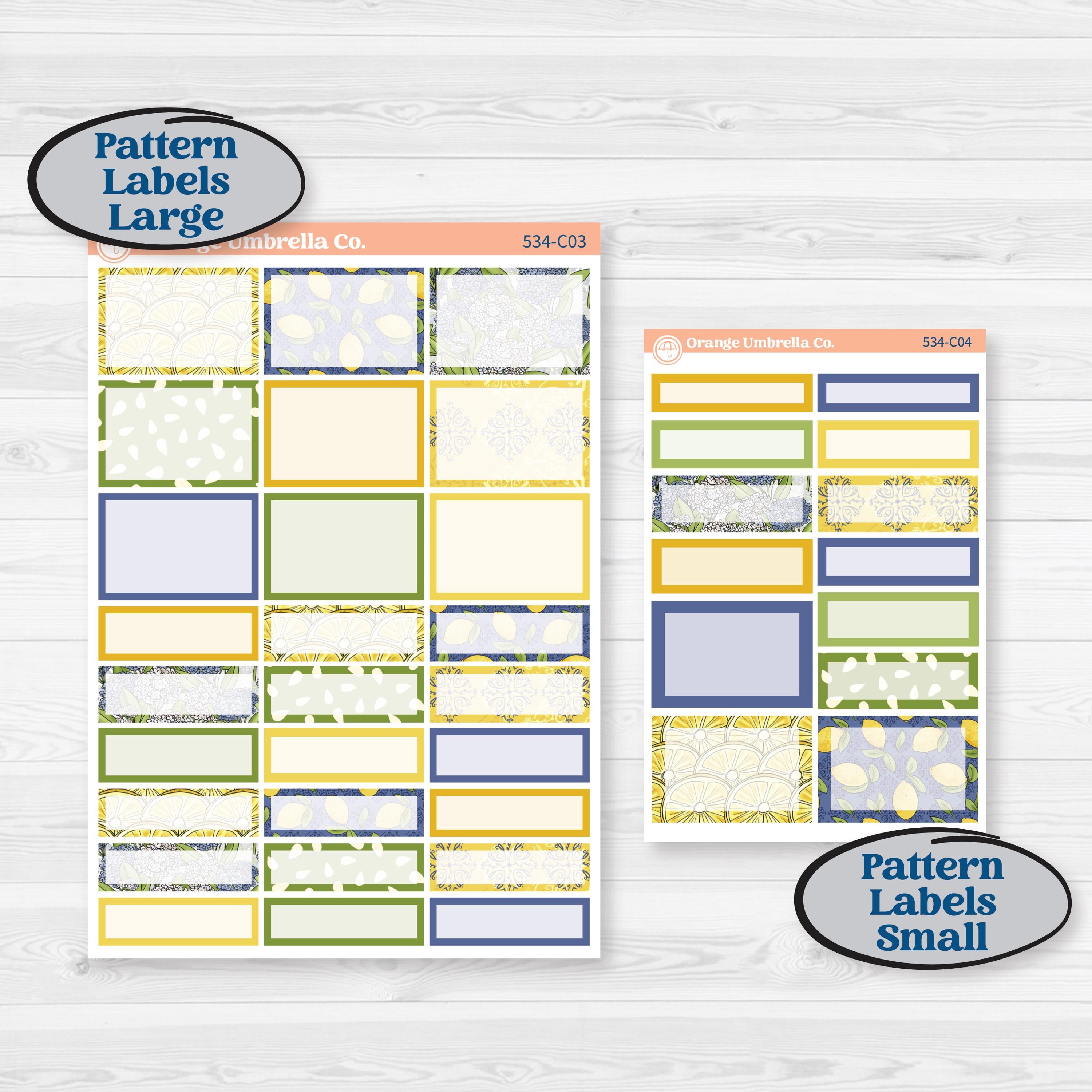 Summer Lemon Kit | Weekly Add-On Labels Planner Kit Stickers | Lemonade Stand | KIT-534-C