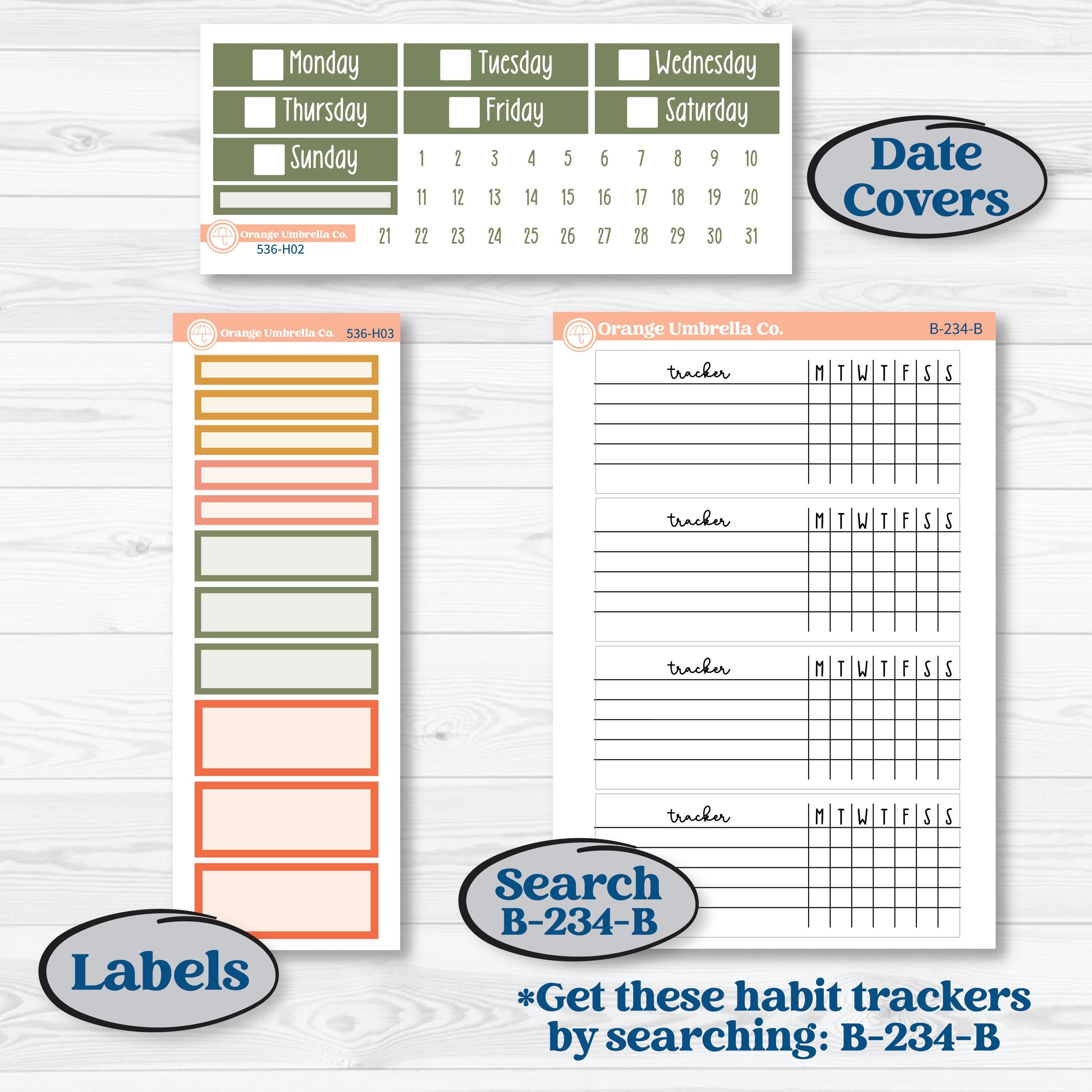 Playful Farmyard Kit | Plum Vertical Priorities 7x9 Planner Kit Stickers | The Plot Chickens | KIT-536-H