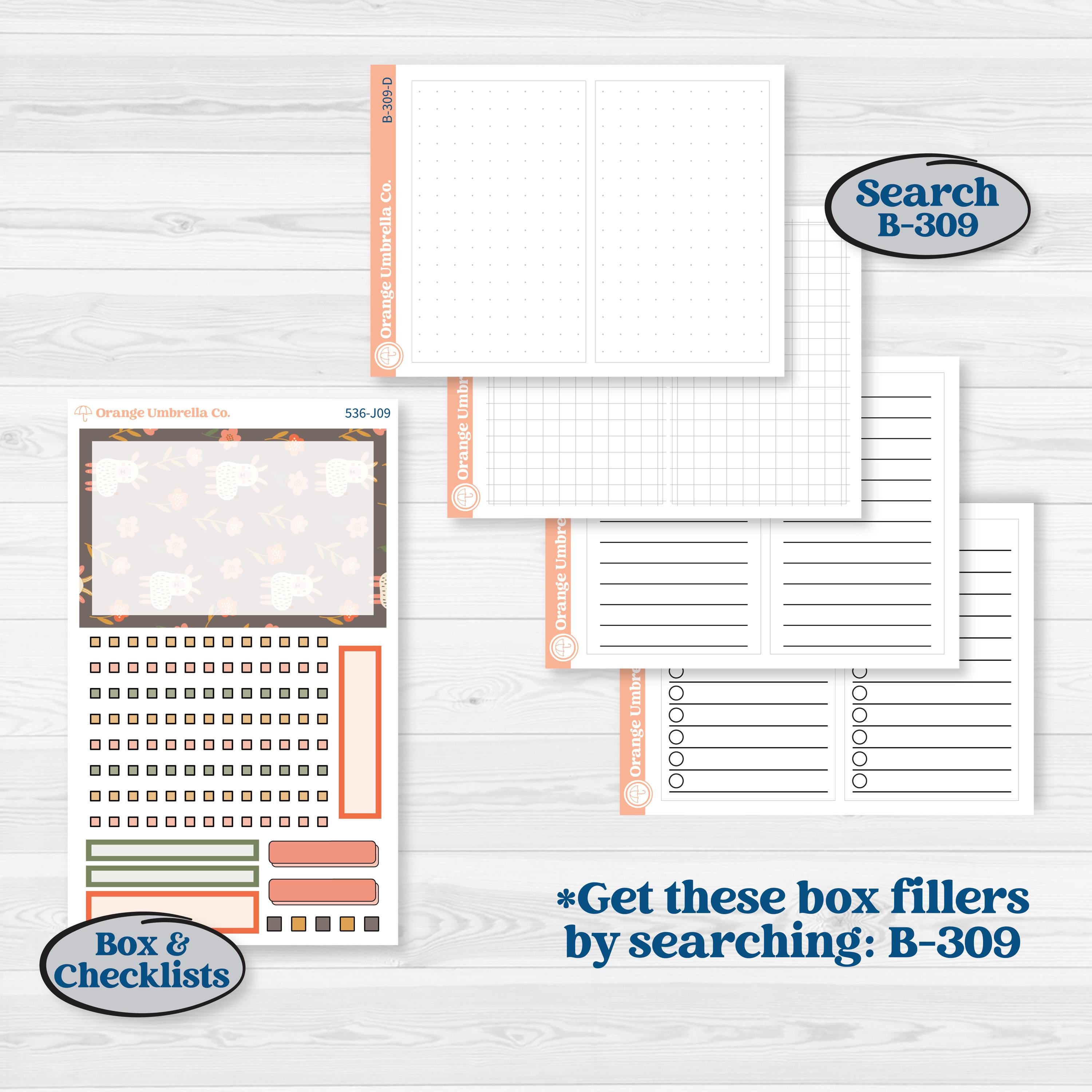 Playful Farmyard Kit | A5 Daily Duo Planner Kit Stickers | The Plot Chickens | KIT-536-J