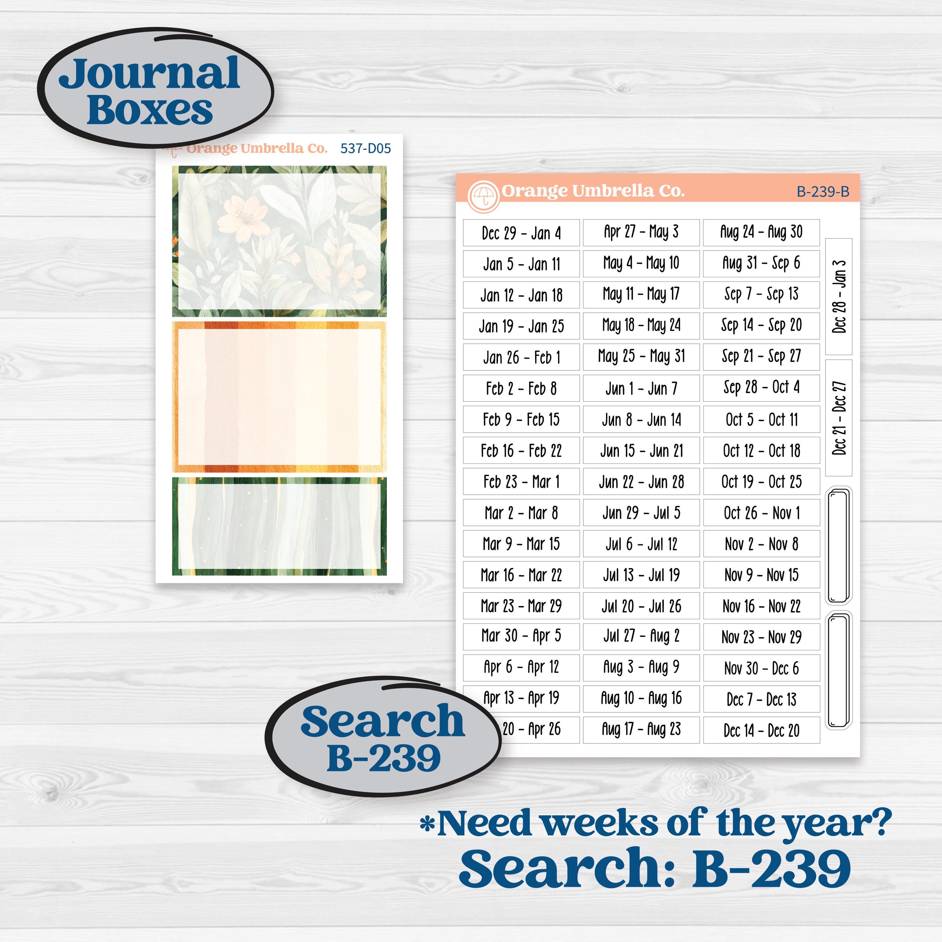 Orange Tropical Kit | Journaling or Scrapbooking Kit | Creative Junk Journal Planner Stickers | Valencia | KIT-537-D