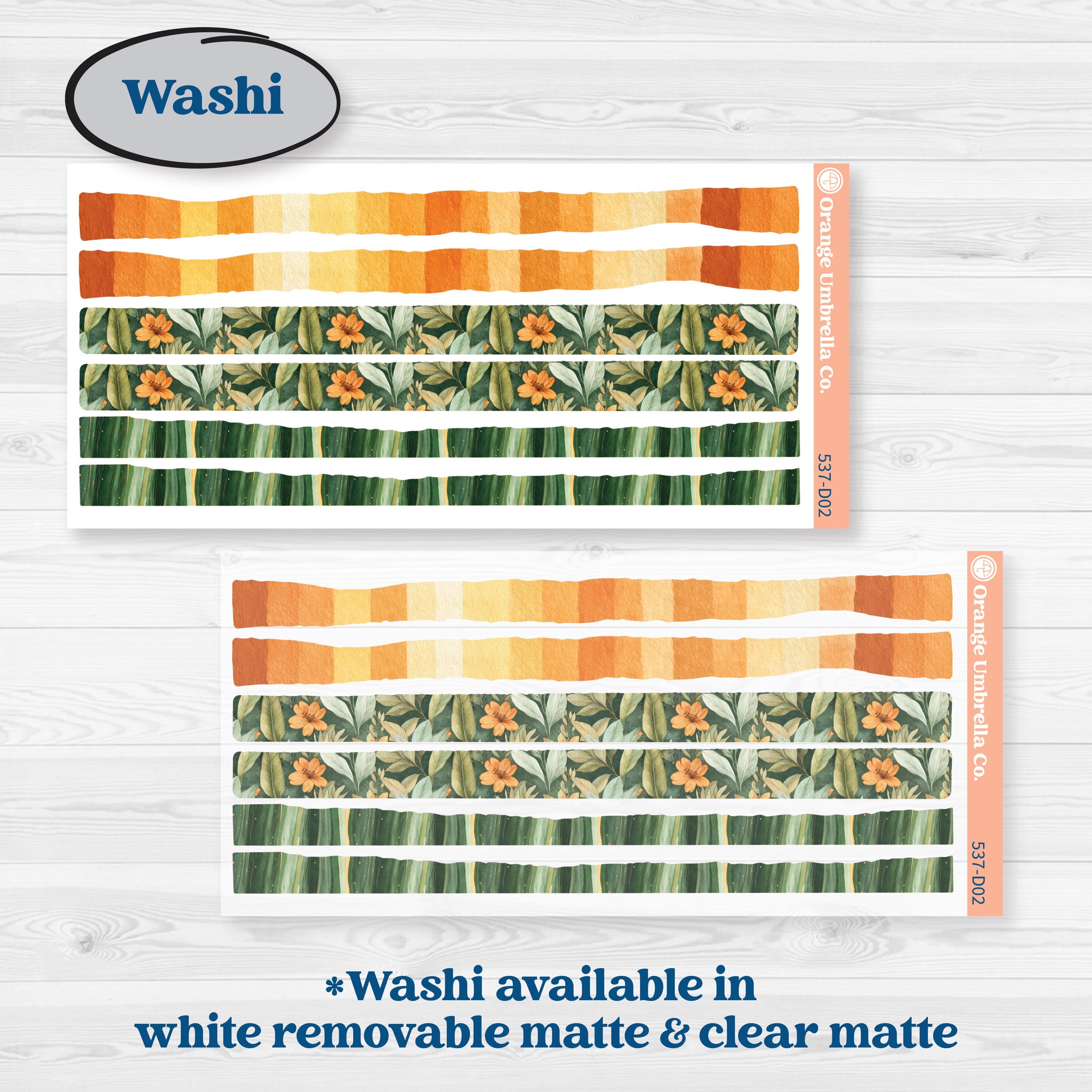 Orange Tropical Kit | Journaling or Scrapbooking Kit | Creative Junk Journal Planner Stickers | Valencia | KIT-537-D