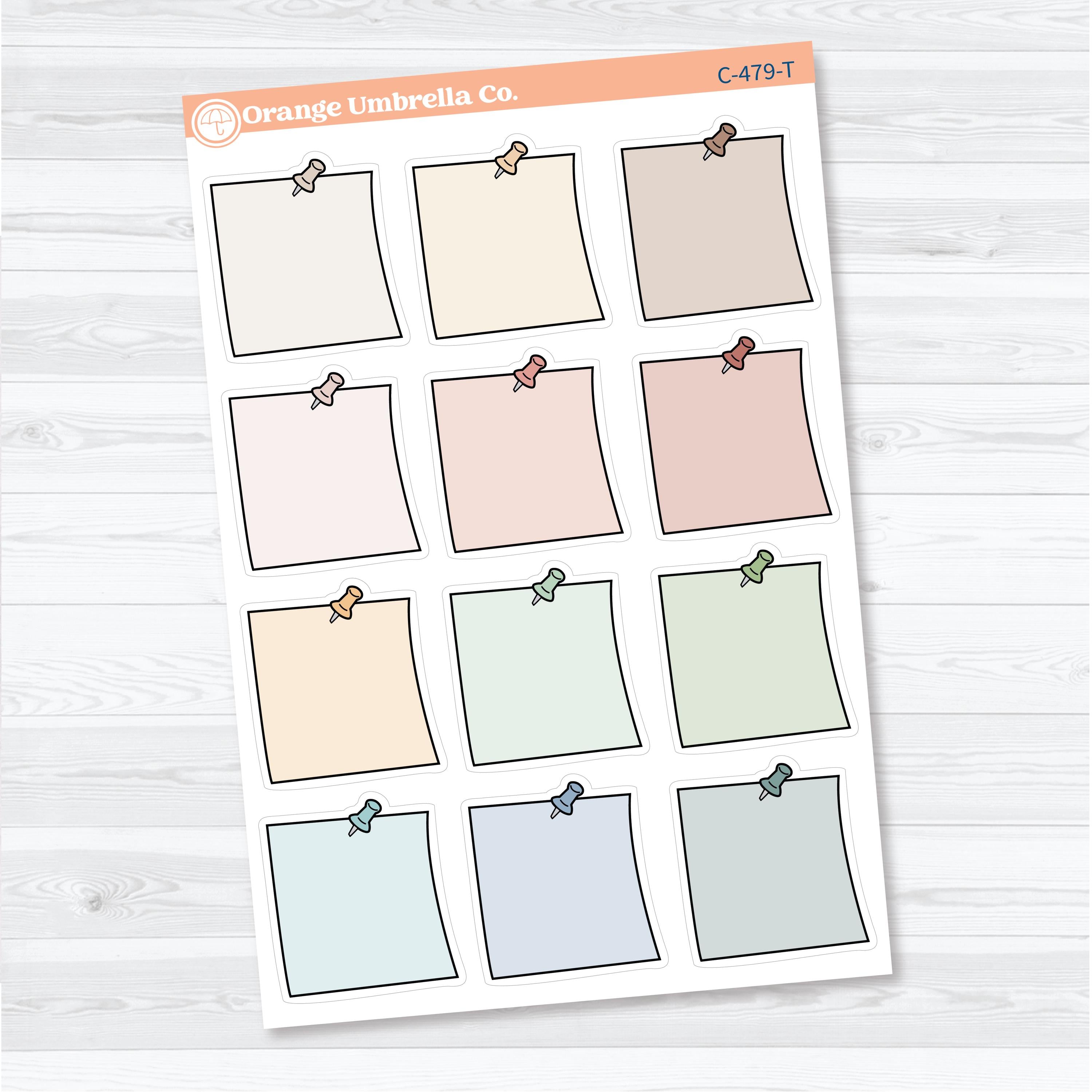 Large Sticky Note Labels | Planner Stickers | C-479