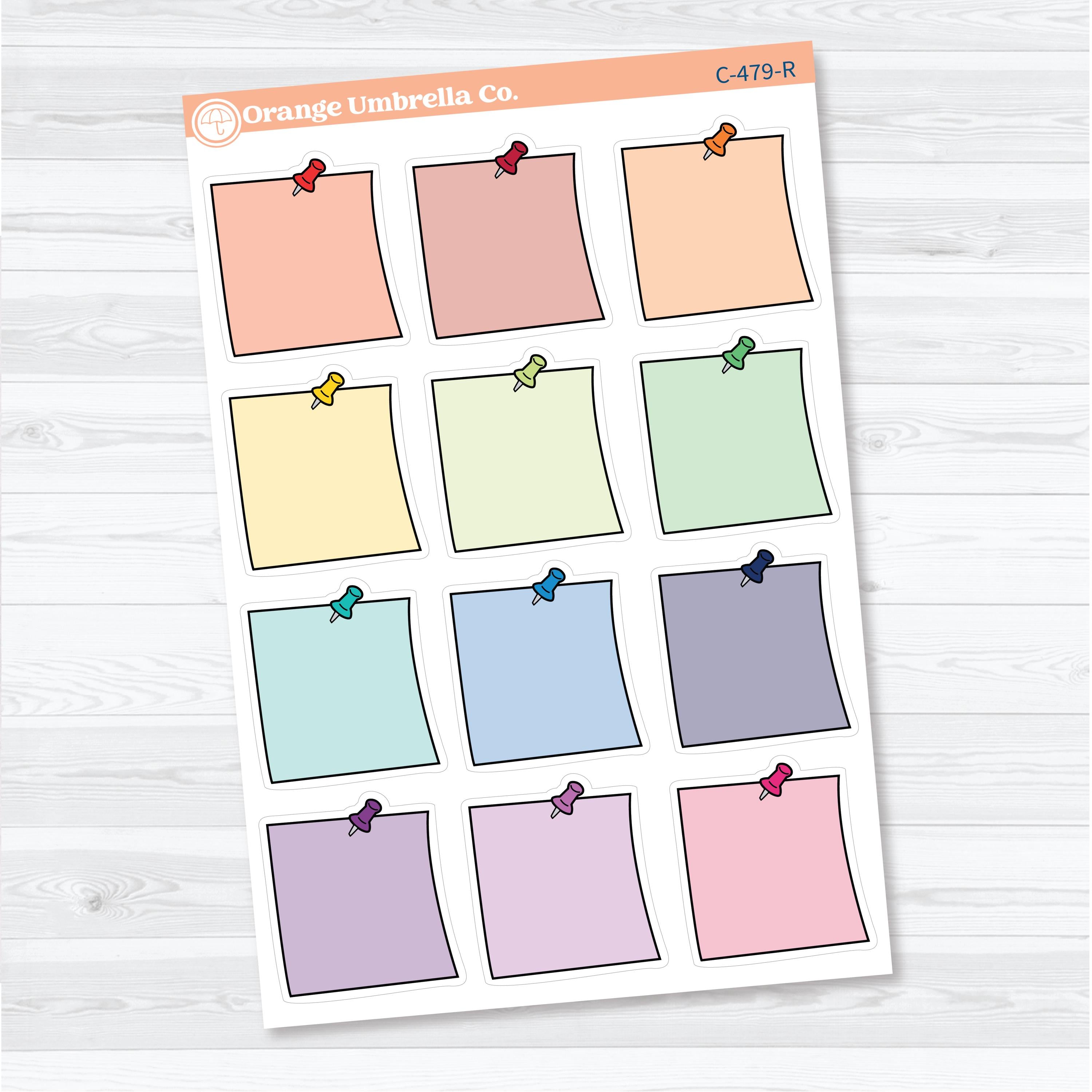 Large Sticky Note Labels | Planner Stickers | C-479